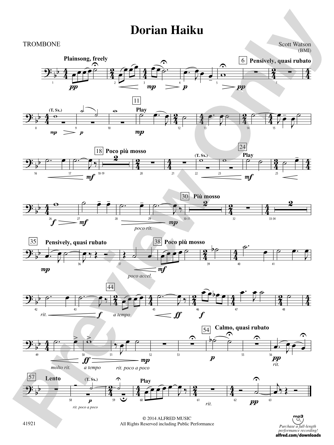 Dorian Haiku: 1st Trombone