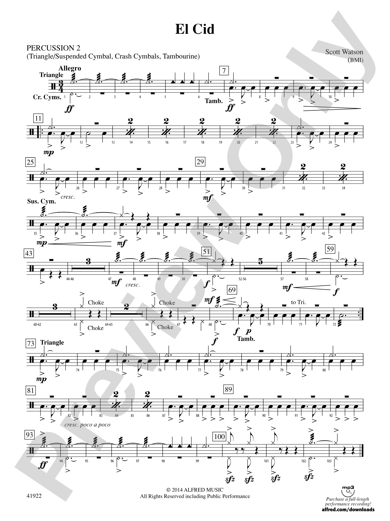 El Cid: 2nd Percussion