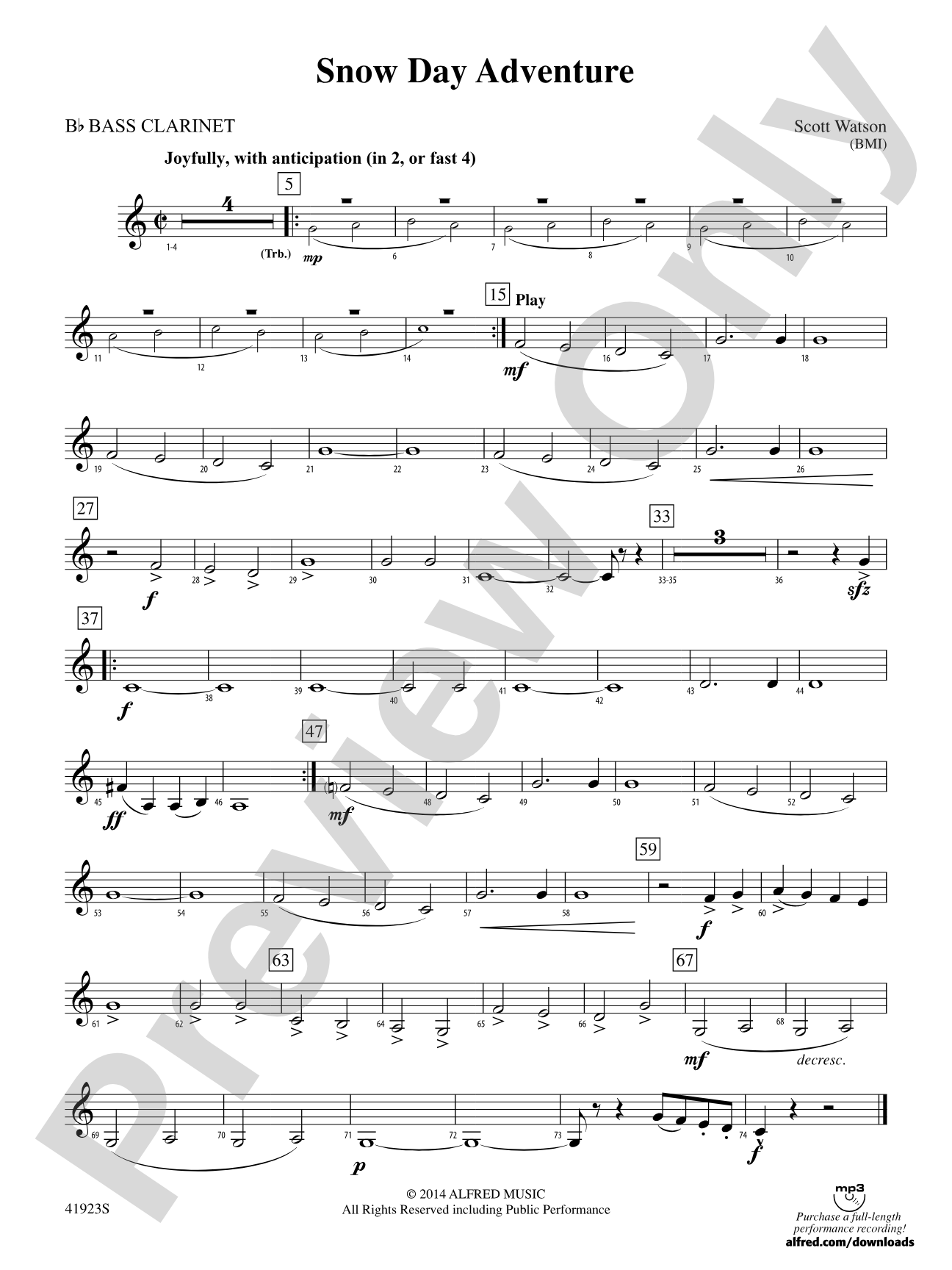 Snow Day Adventure: B-flat Bass Clarinet