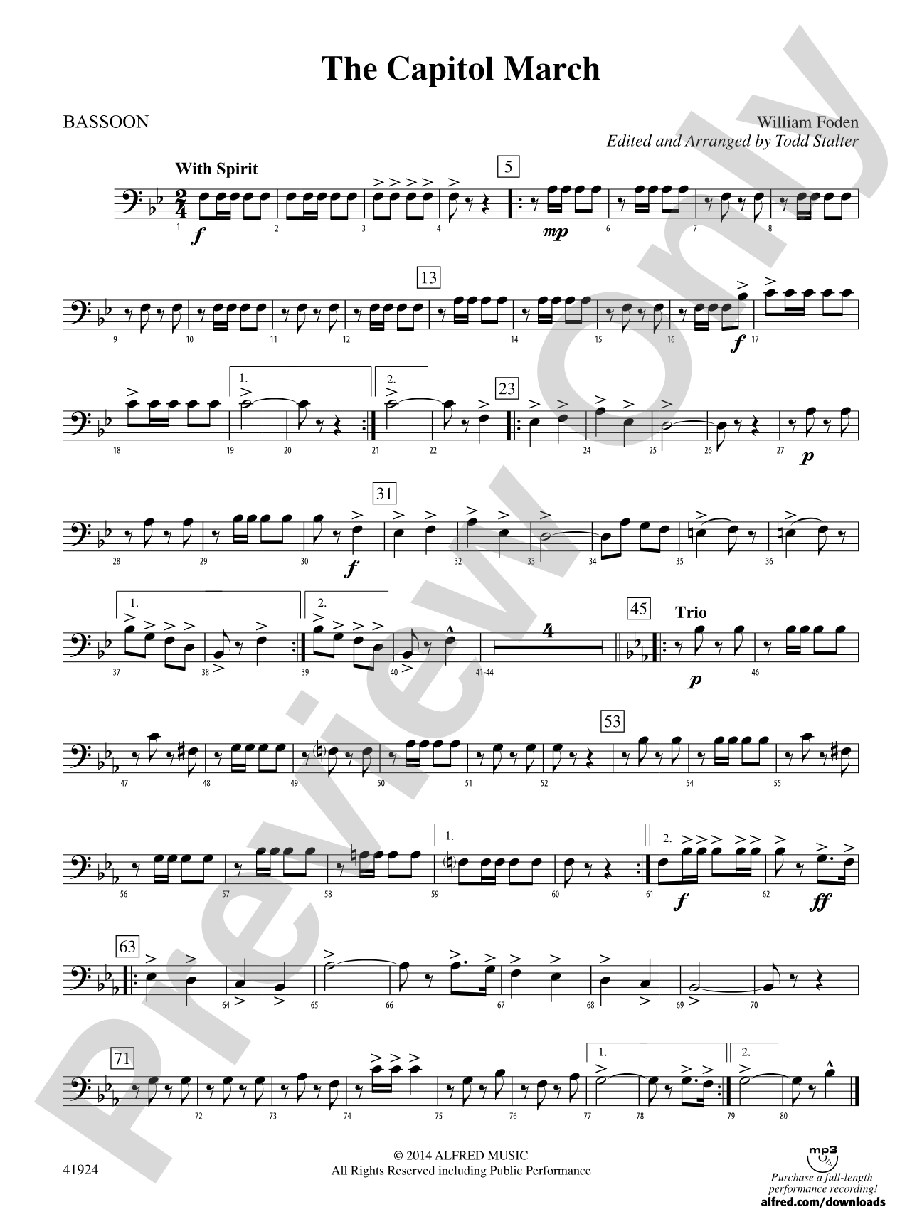 The Capitol March: Bassoon