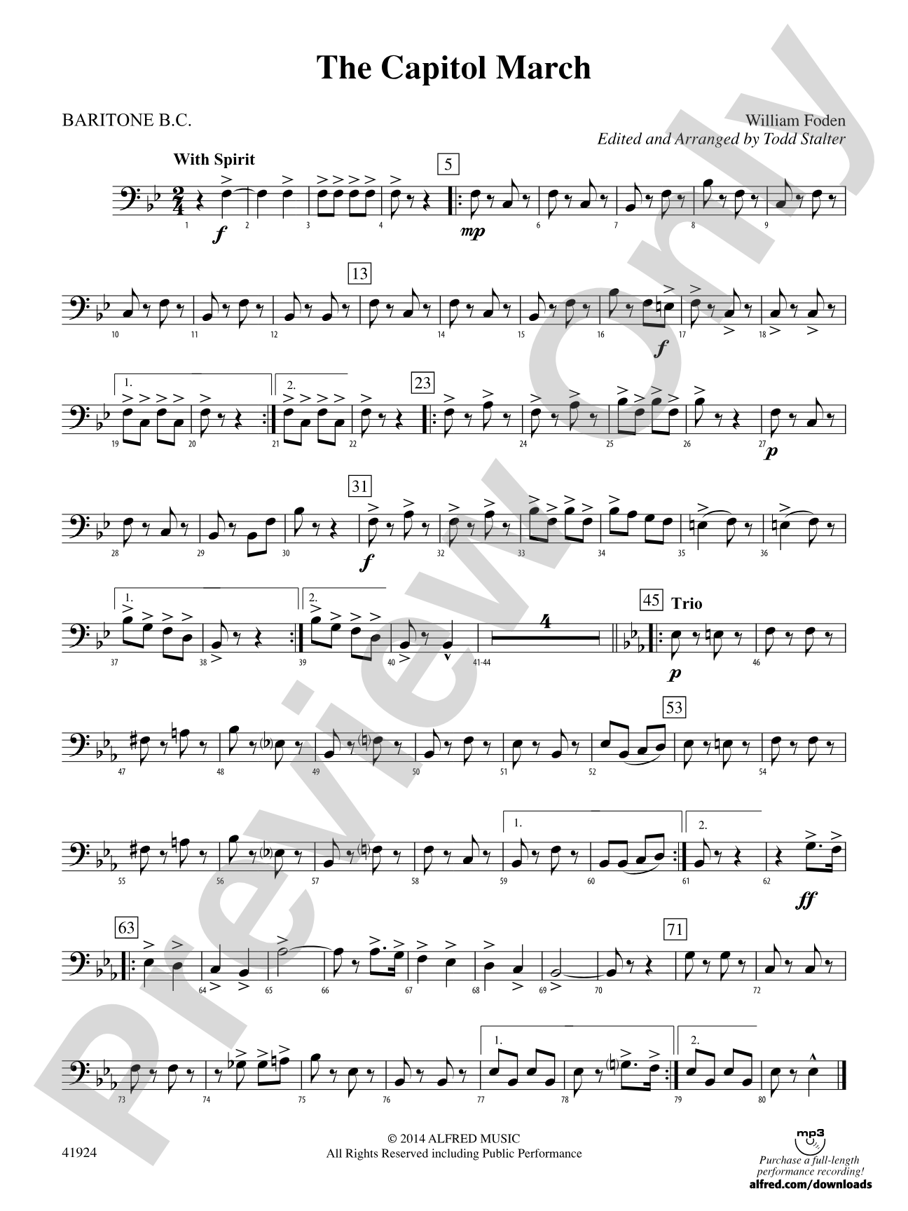 The Capitol March: Baritone B.C.
