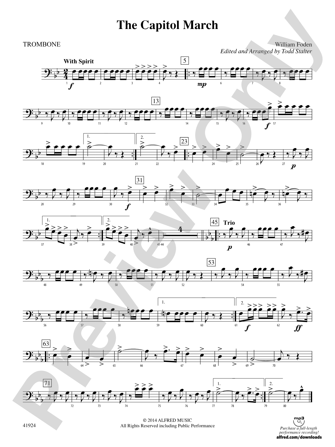 The Capitol March: 1st Trombone