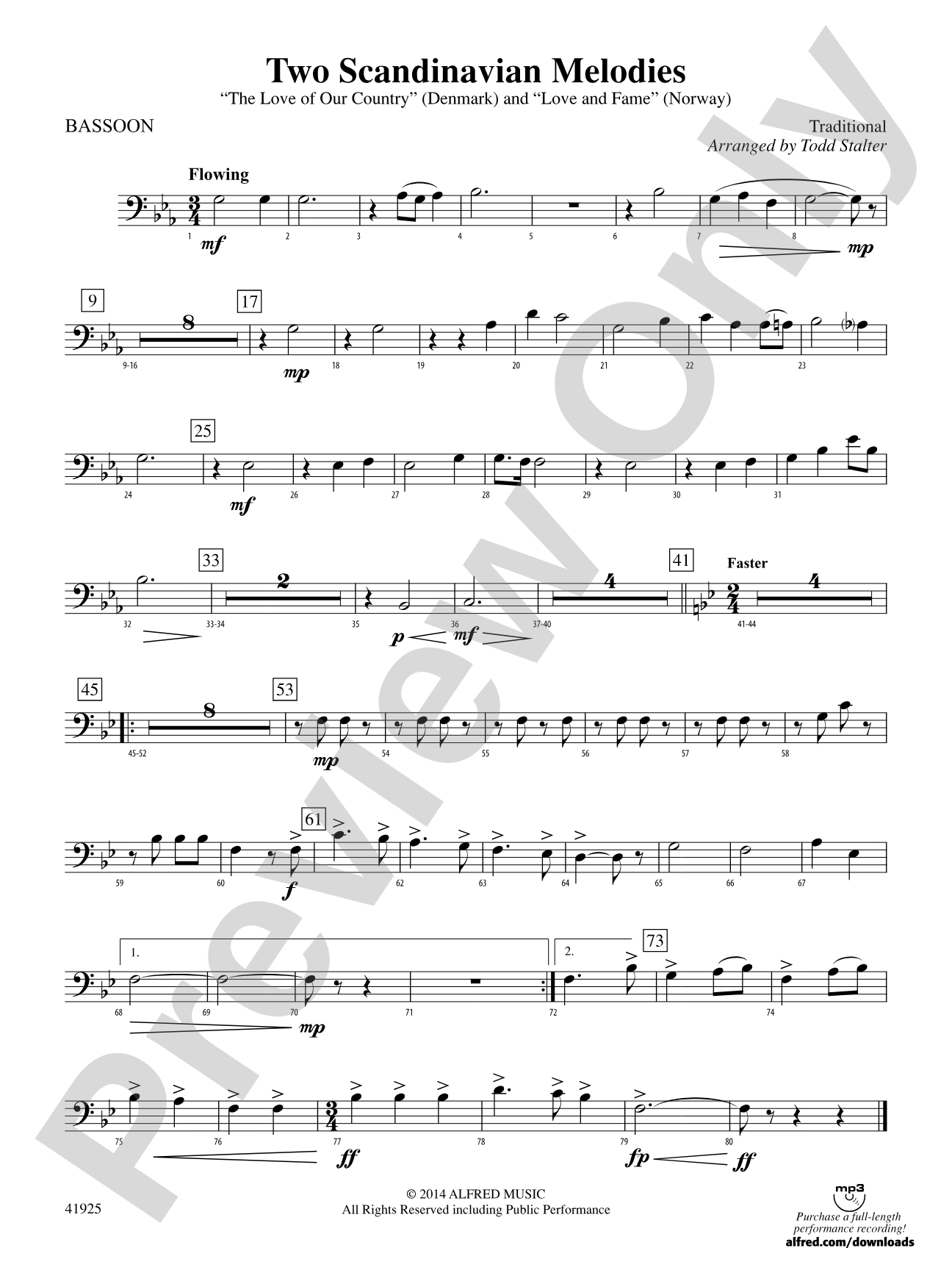 Two Scandinavian Melodies: Bassoon