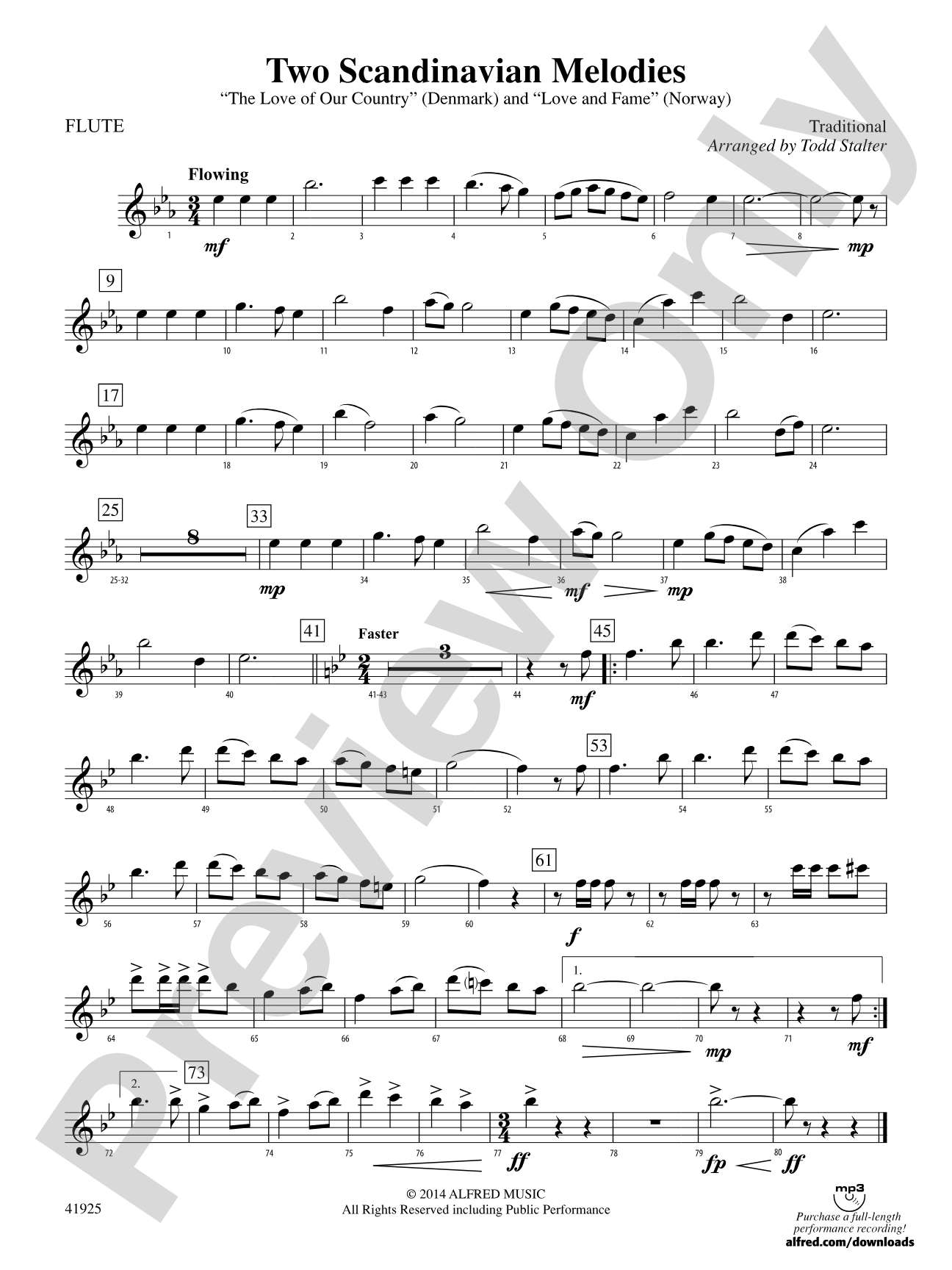 Two Scandinavian Melodies: Flute