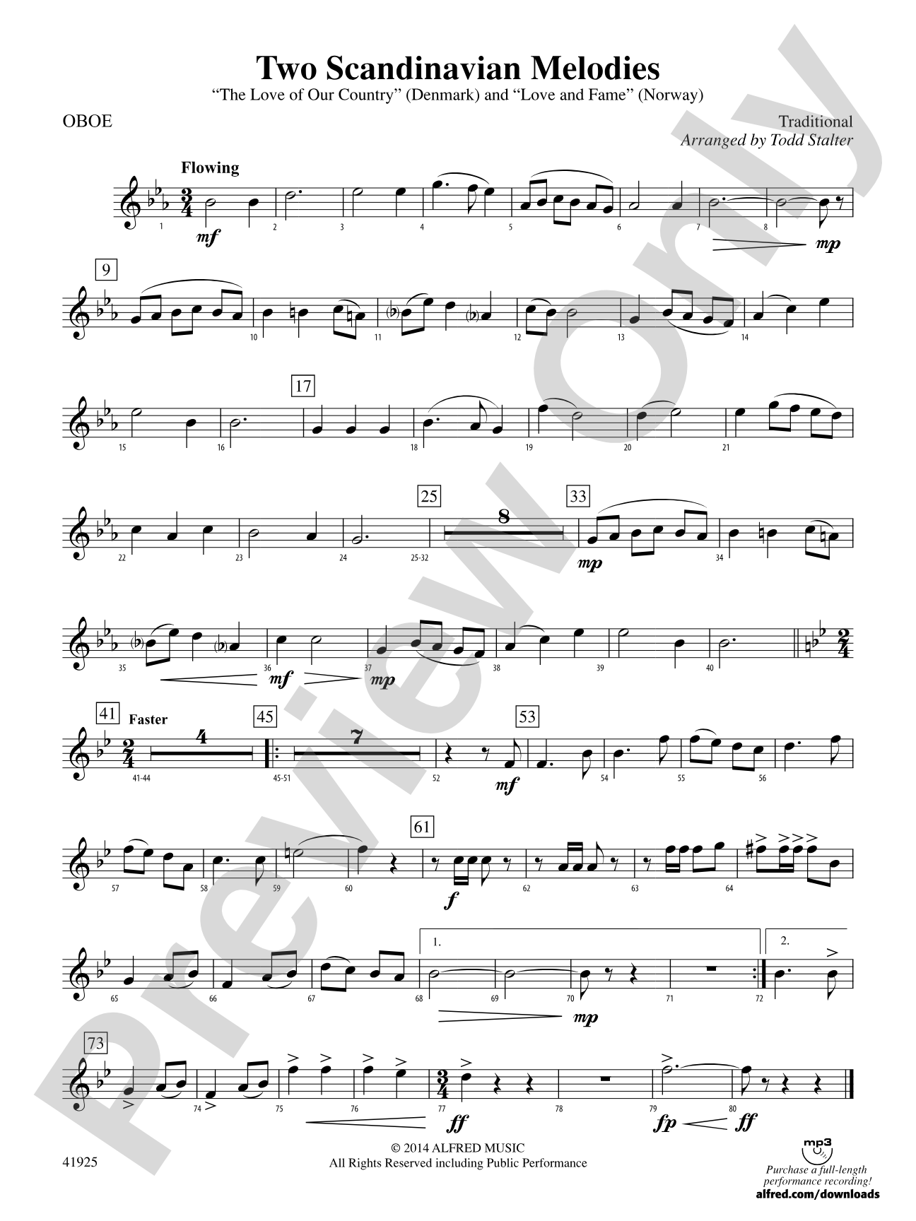 Two Scandinavian Melodies: Oboe
