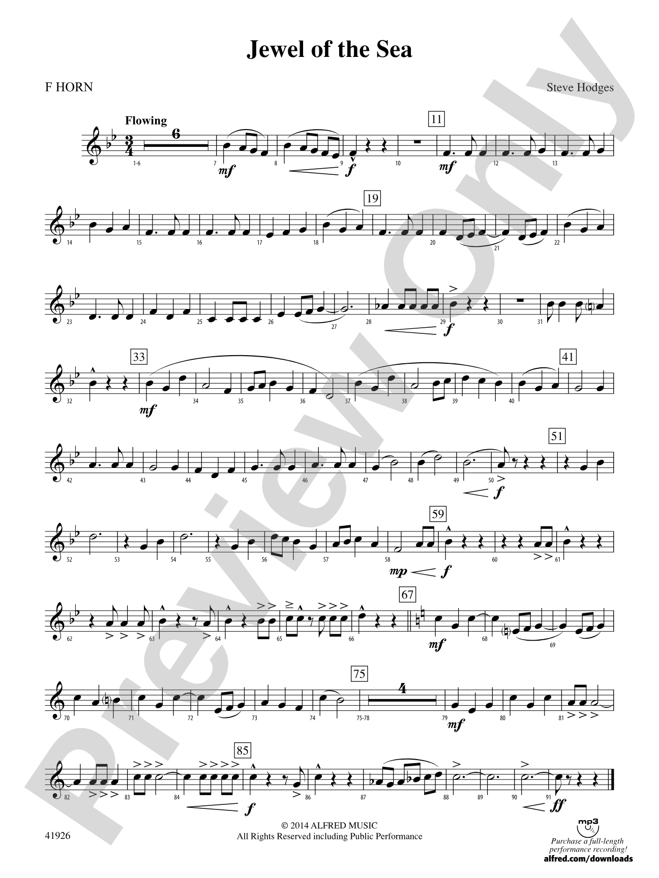 Jewel of the Sea: 1st F Horn