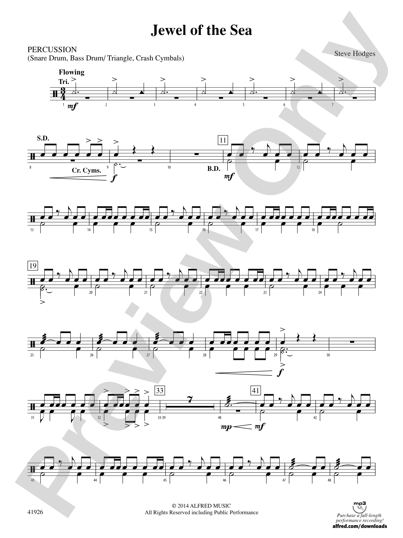 Jewel of the Sea: 1st Percussion
