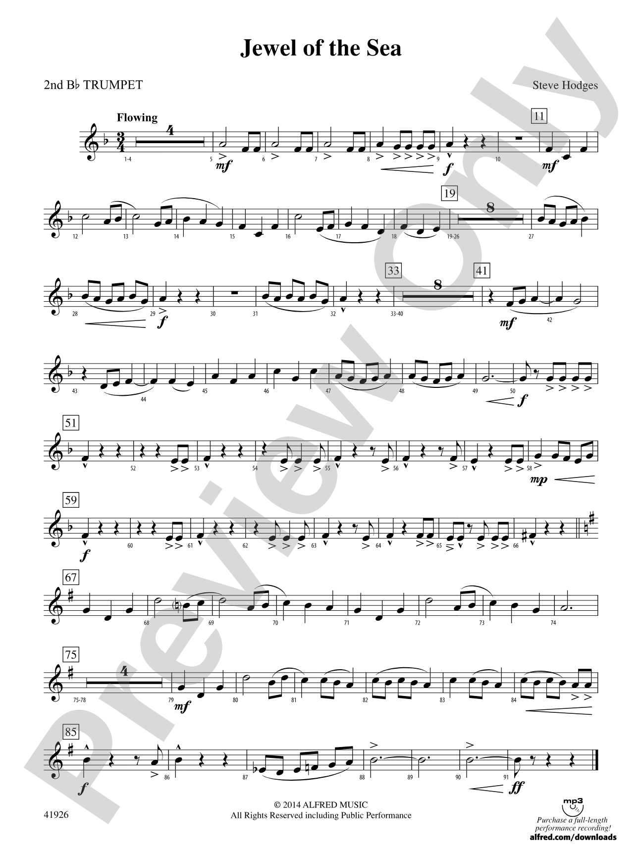 Jewel of the Sea: 2nd B-flat Trumpet