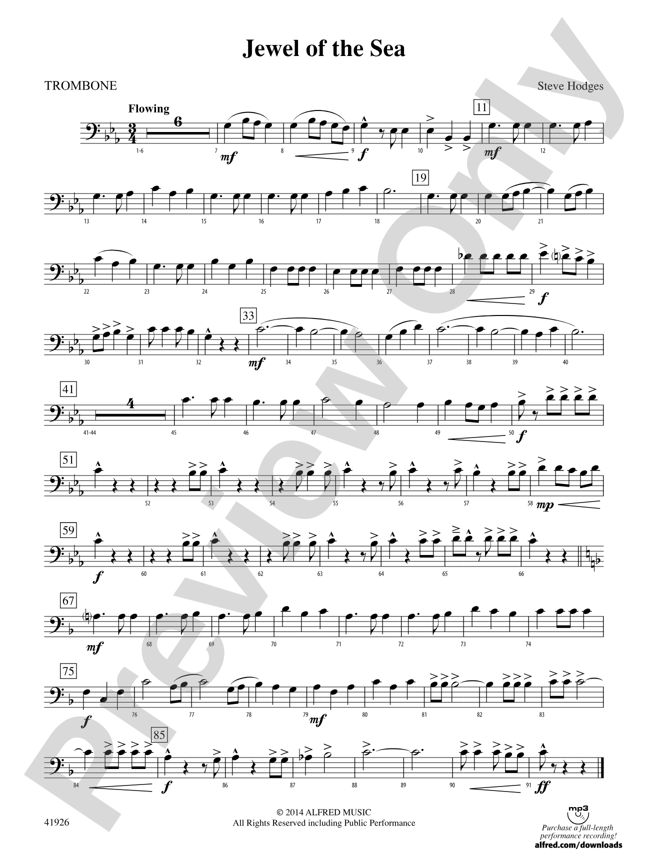 Jewel of the Sea: 1st Trombone