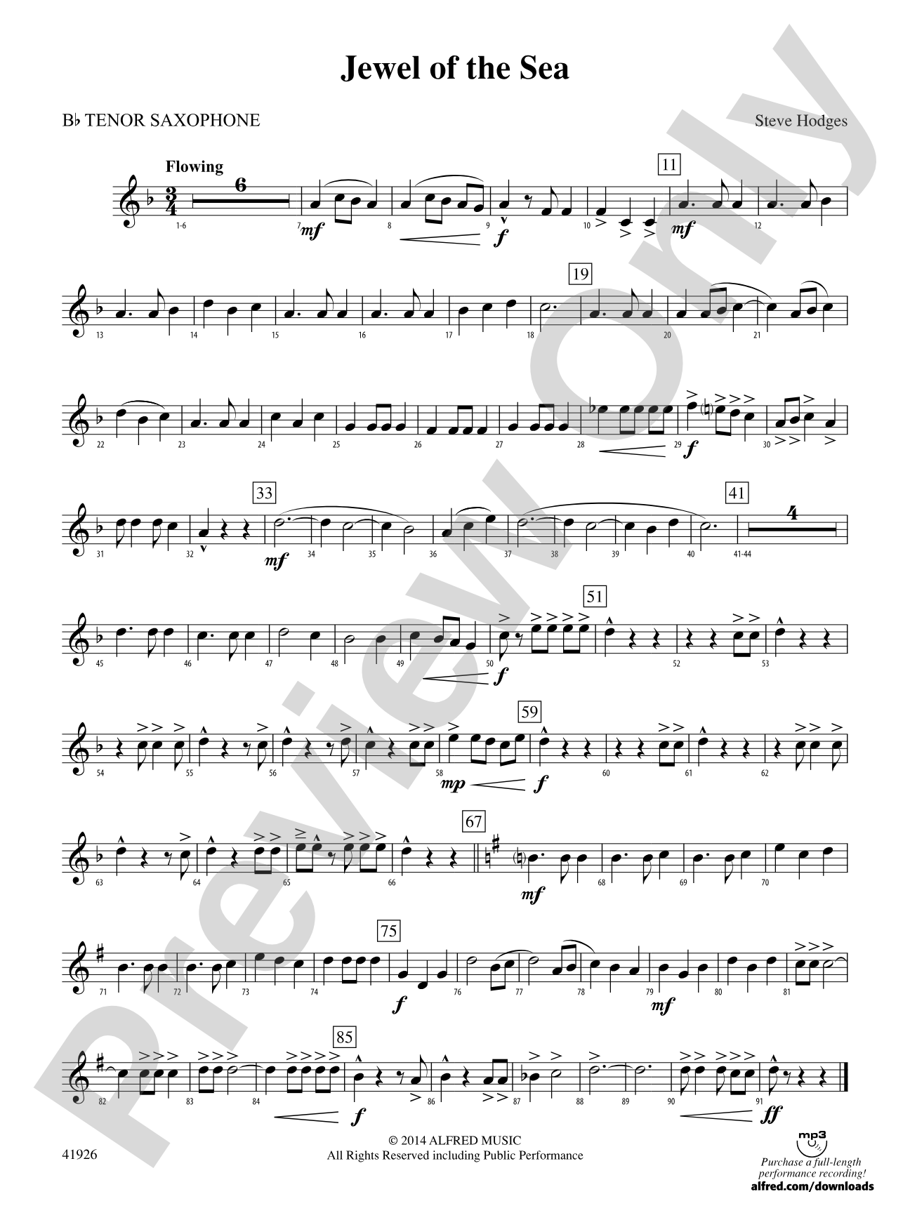 Jewel of the Sea: B-flat Tenor Saxophone