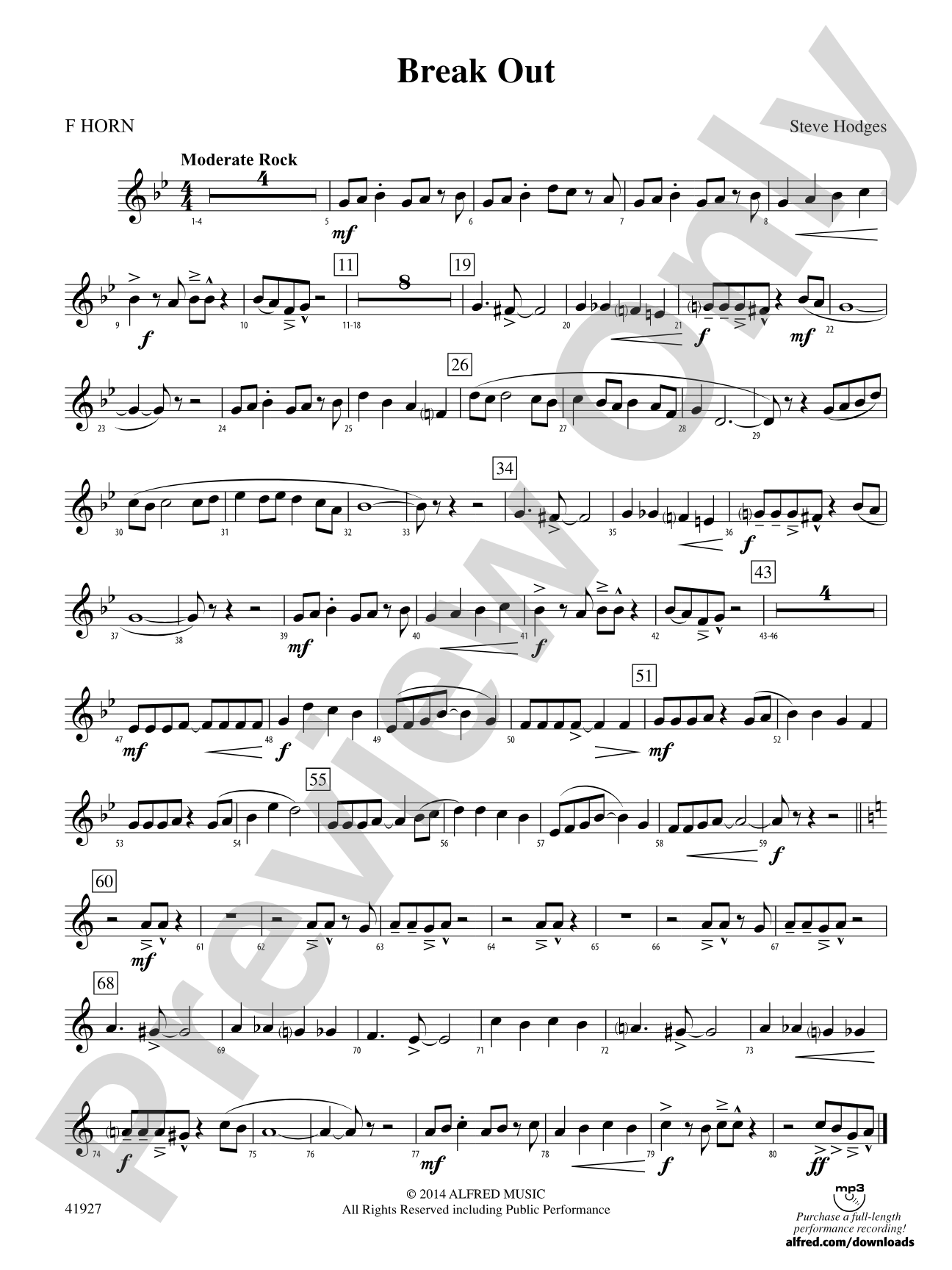 Break Out: 1st F Horn