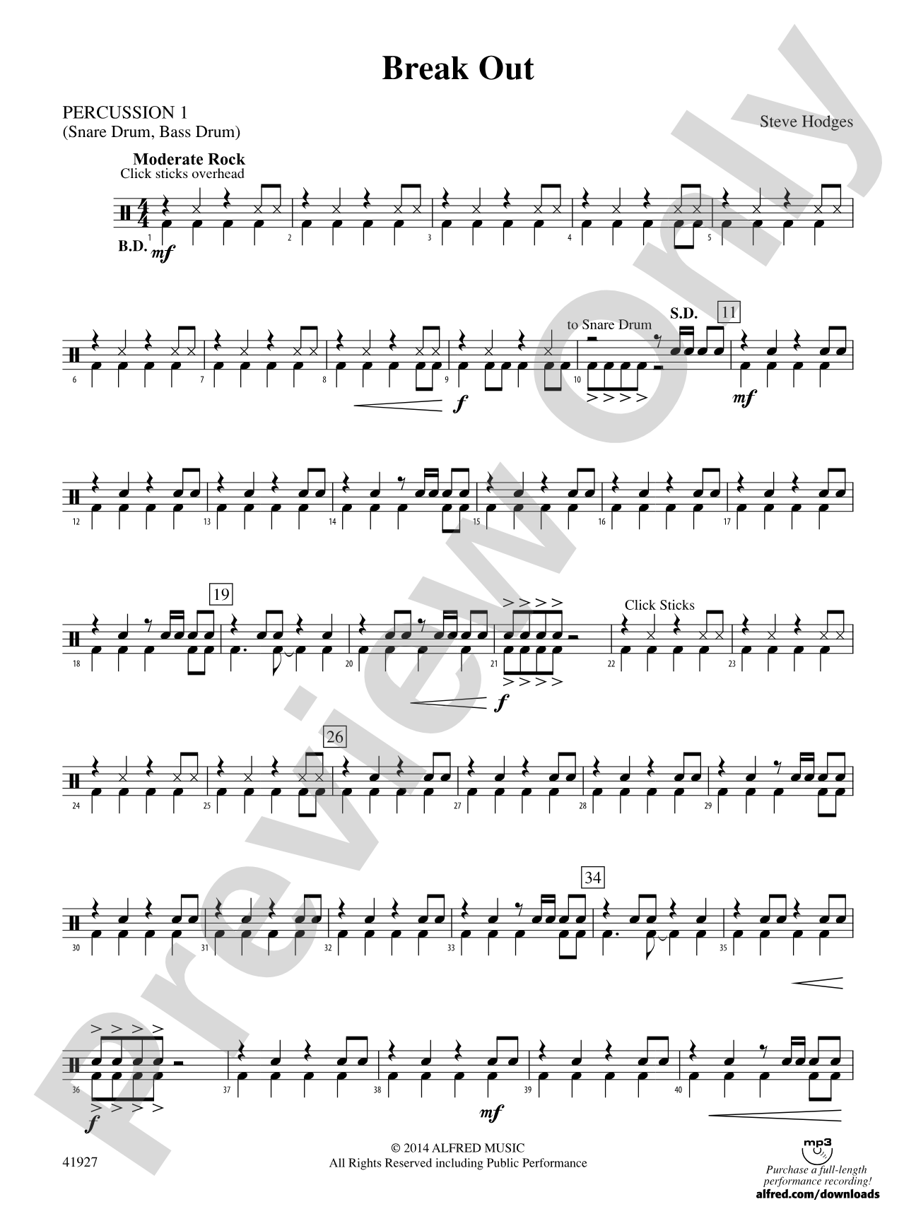 Break Out: 1st Percussion