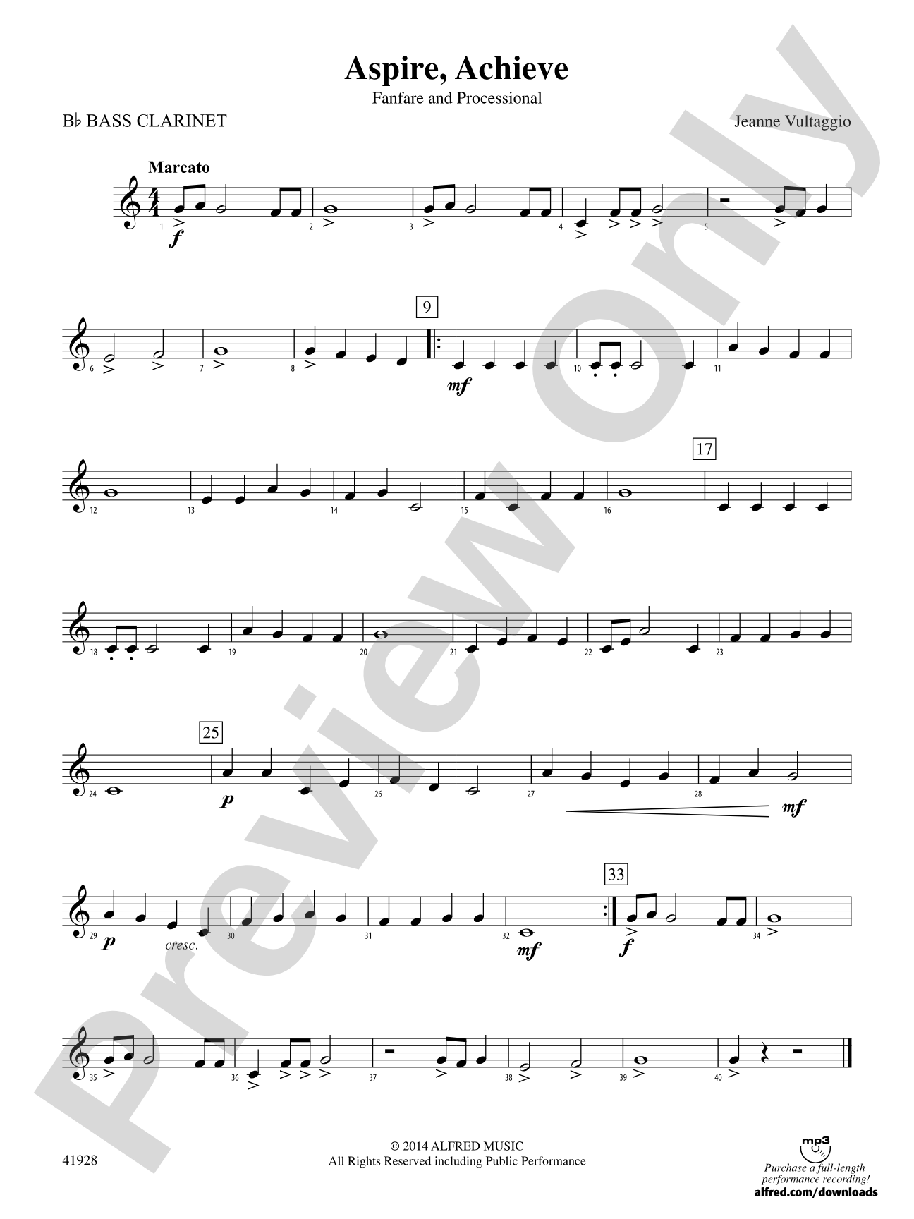 Aspire, Achieve: B-flat Bass Clarinet