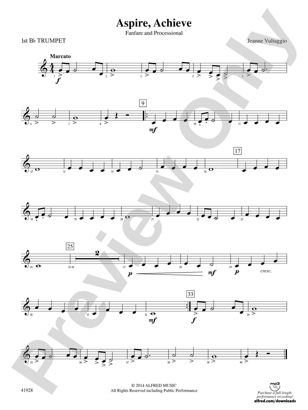 Aspire, Achieve: 1st B-flat Trumpet