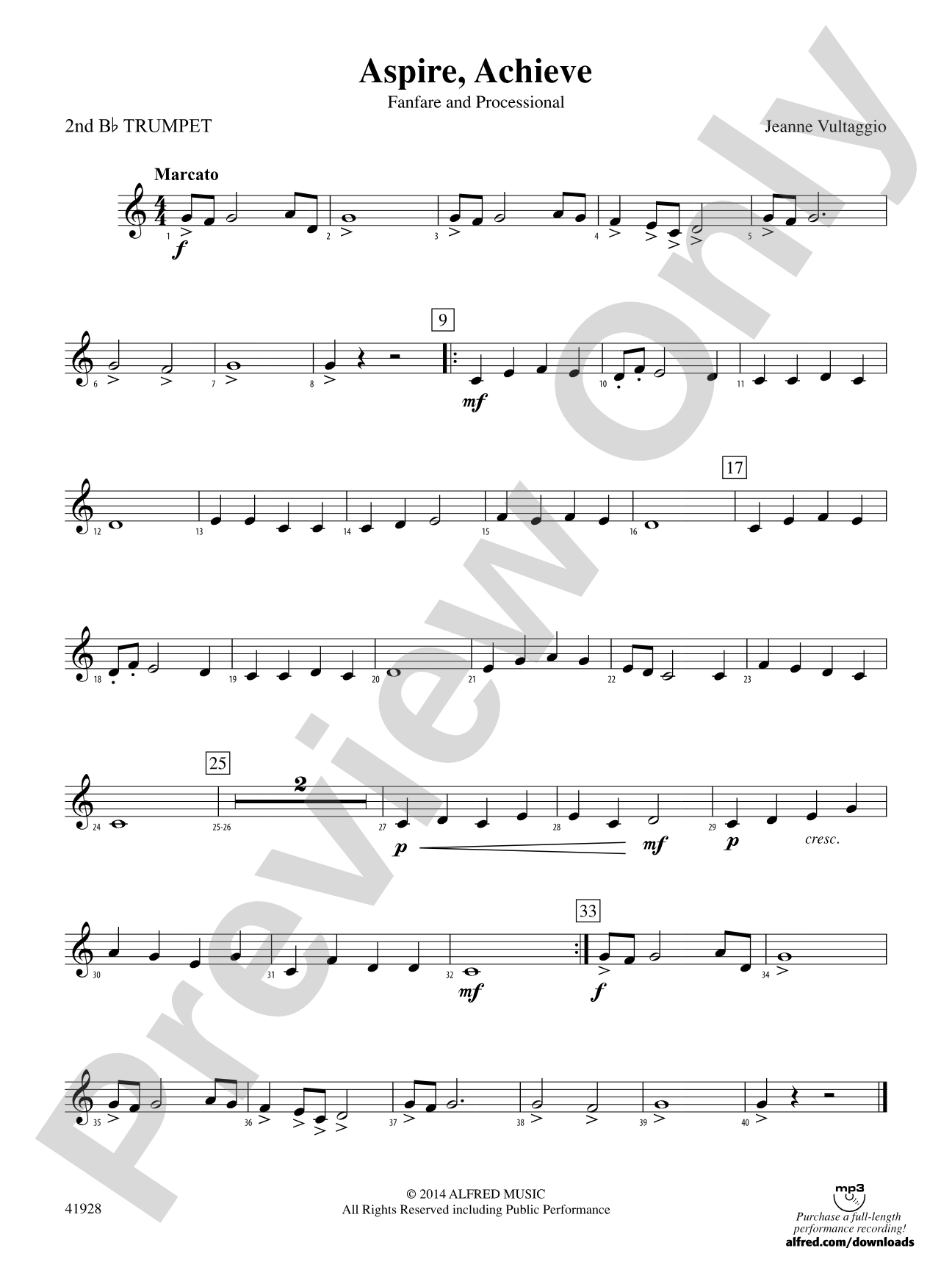 Aspire, Achieve: 2nd B-flat Trumpet