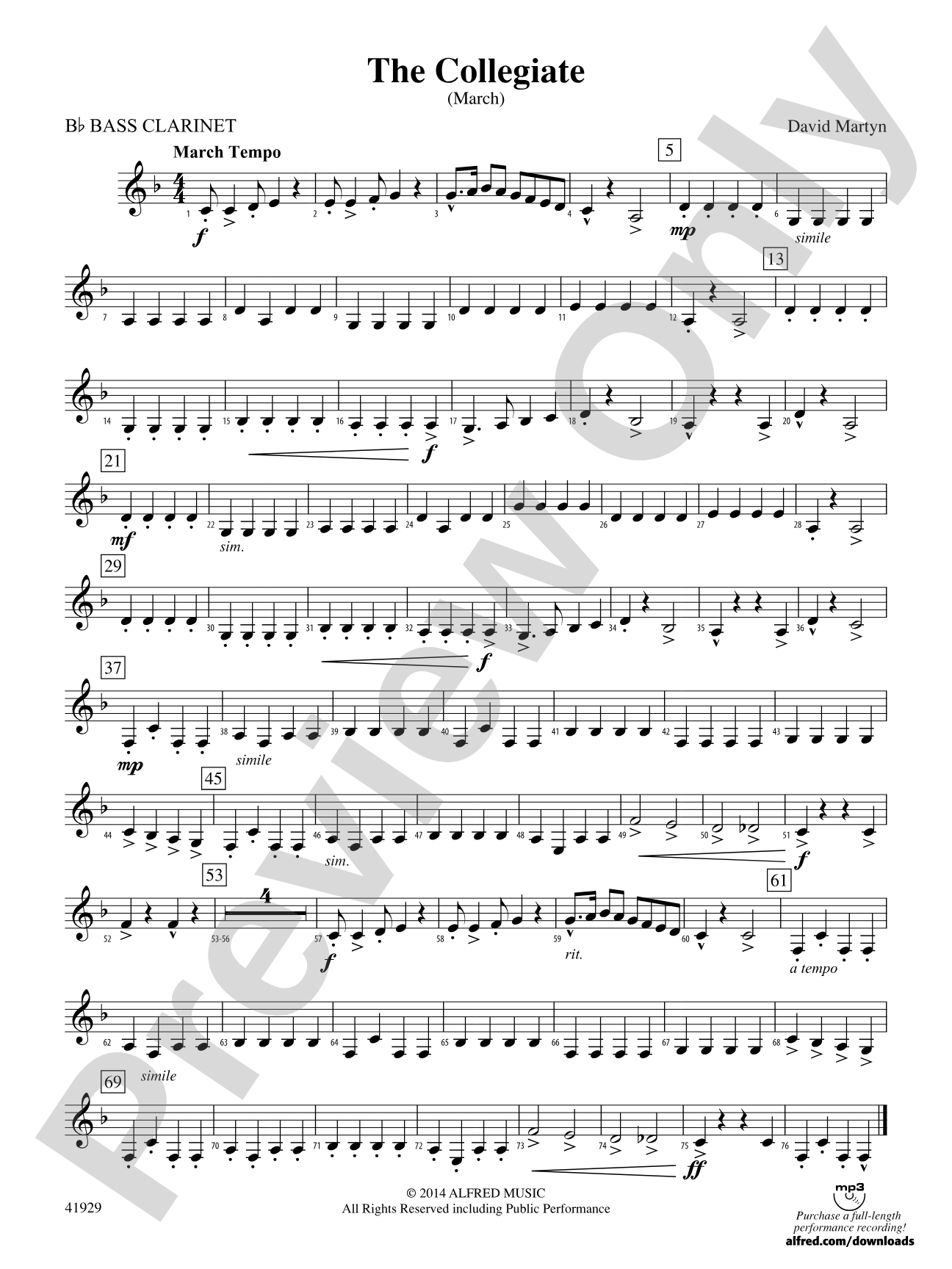 The Collegiate: B-flat Bass Clarinet