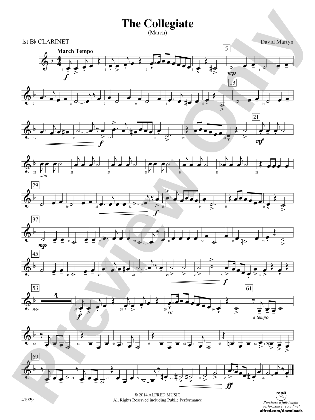 The Collegiate: 1st B-flat Clarinet