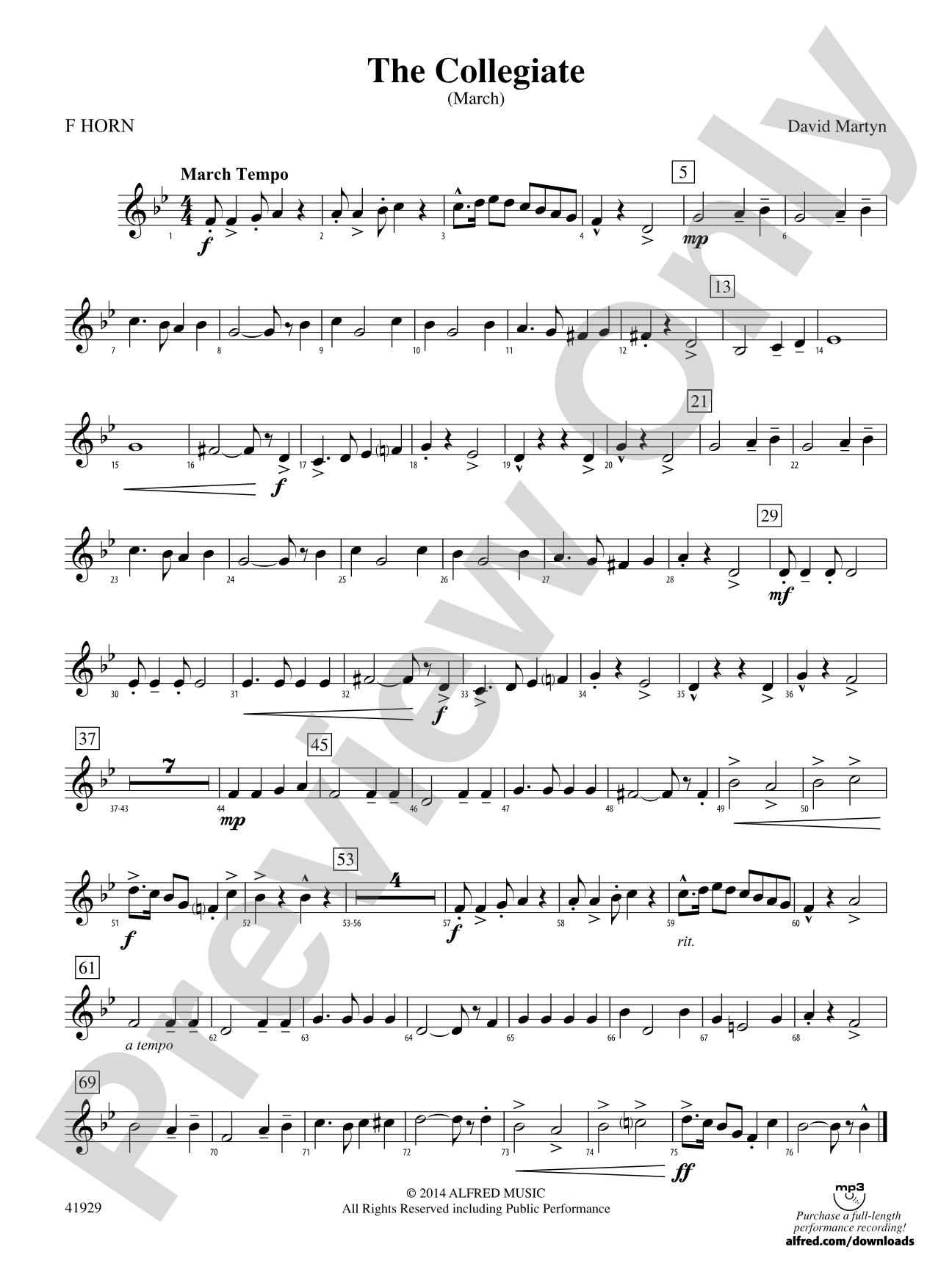 The Collegiate: 1st F Horn