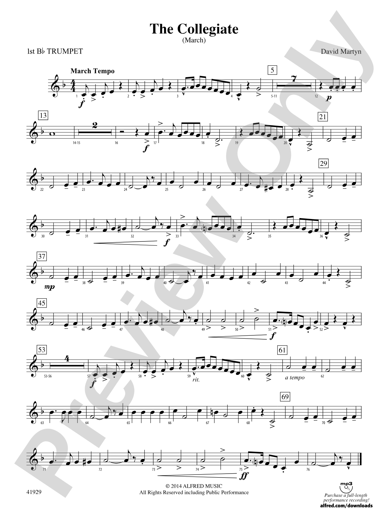 The Collegiate: 1st B-flat Trumpet
