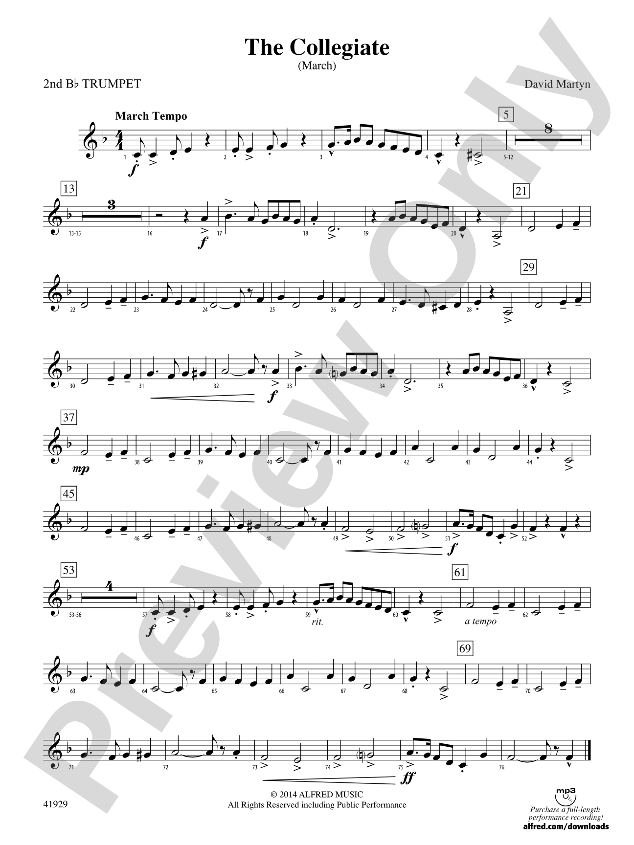 The Collegiate: 2nd B-flat Trumpet