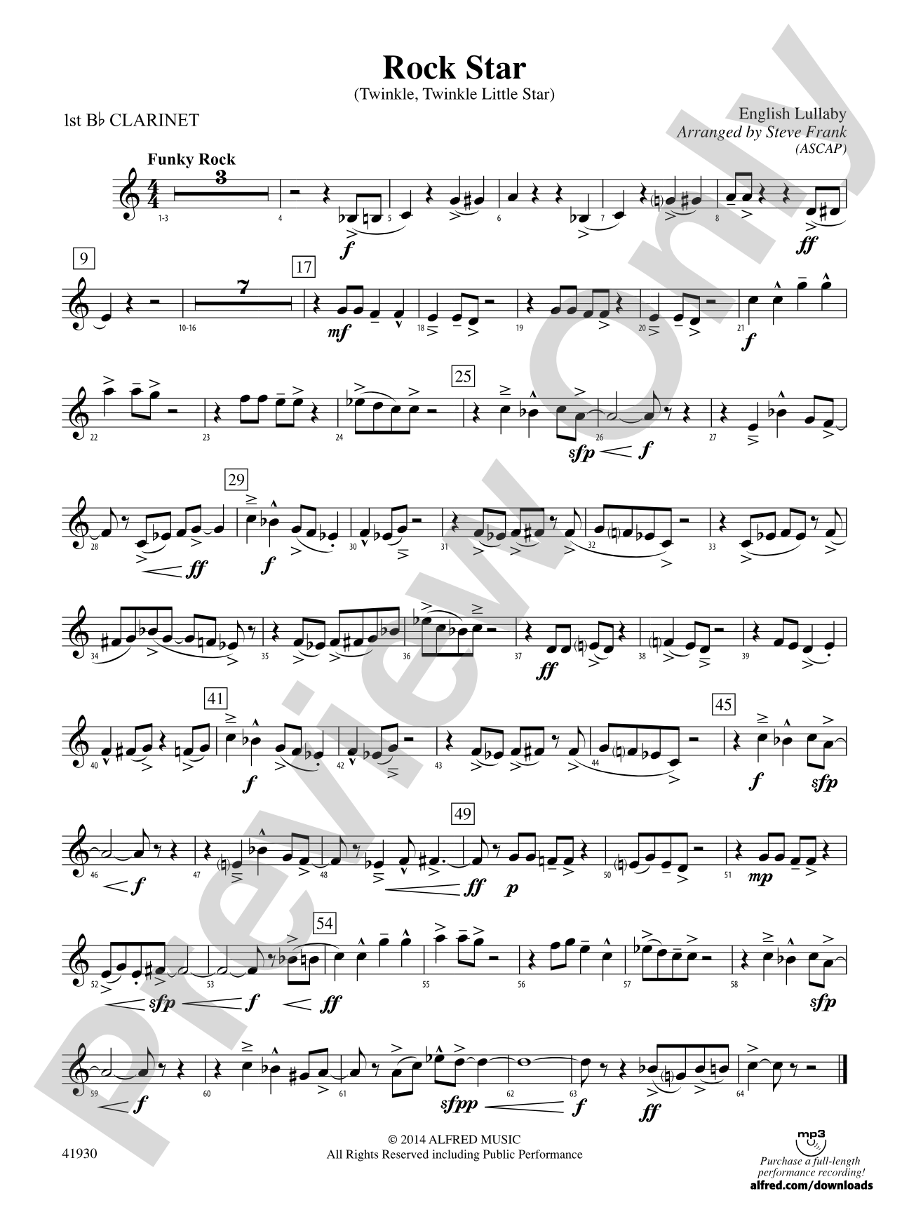 Rock Star: 1st B-flat Clarinet