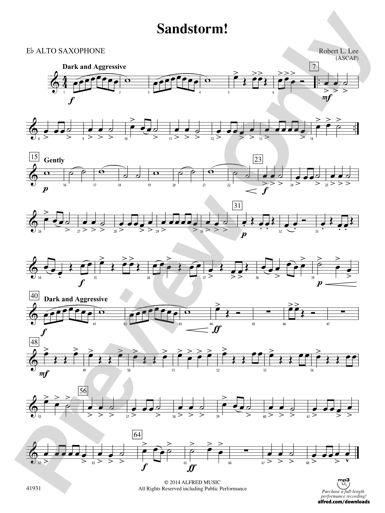 Sandstorm!: E-flat Alto Saxophone