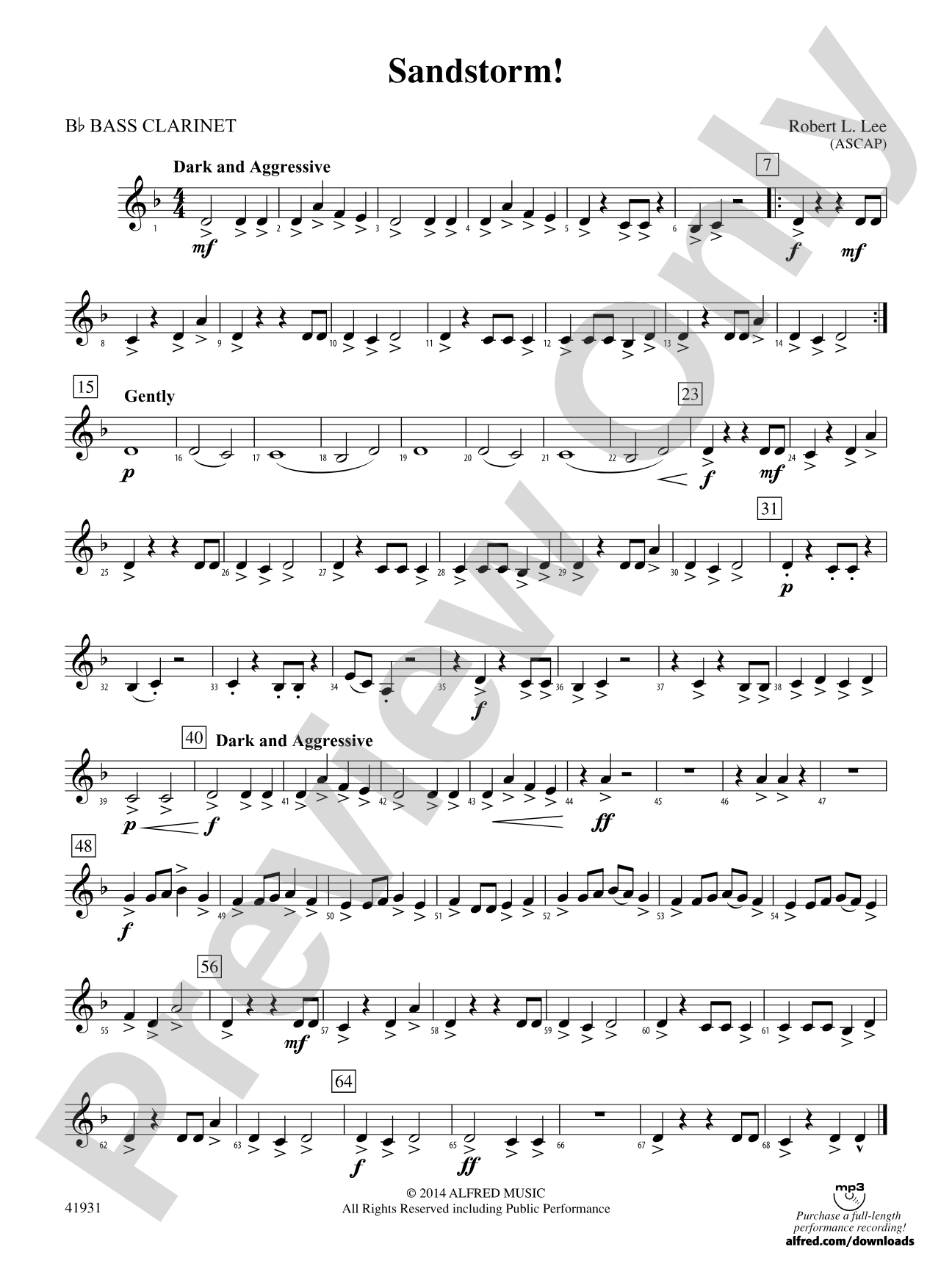 Sandstorm!: B-flat Bass Clarinet
