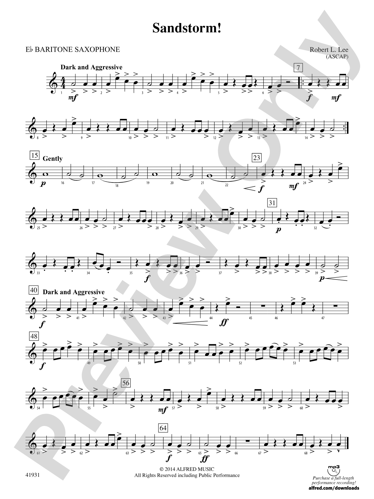 Sandstorm!: E-flat Baritone Saxophone