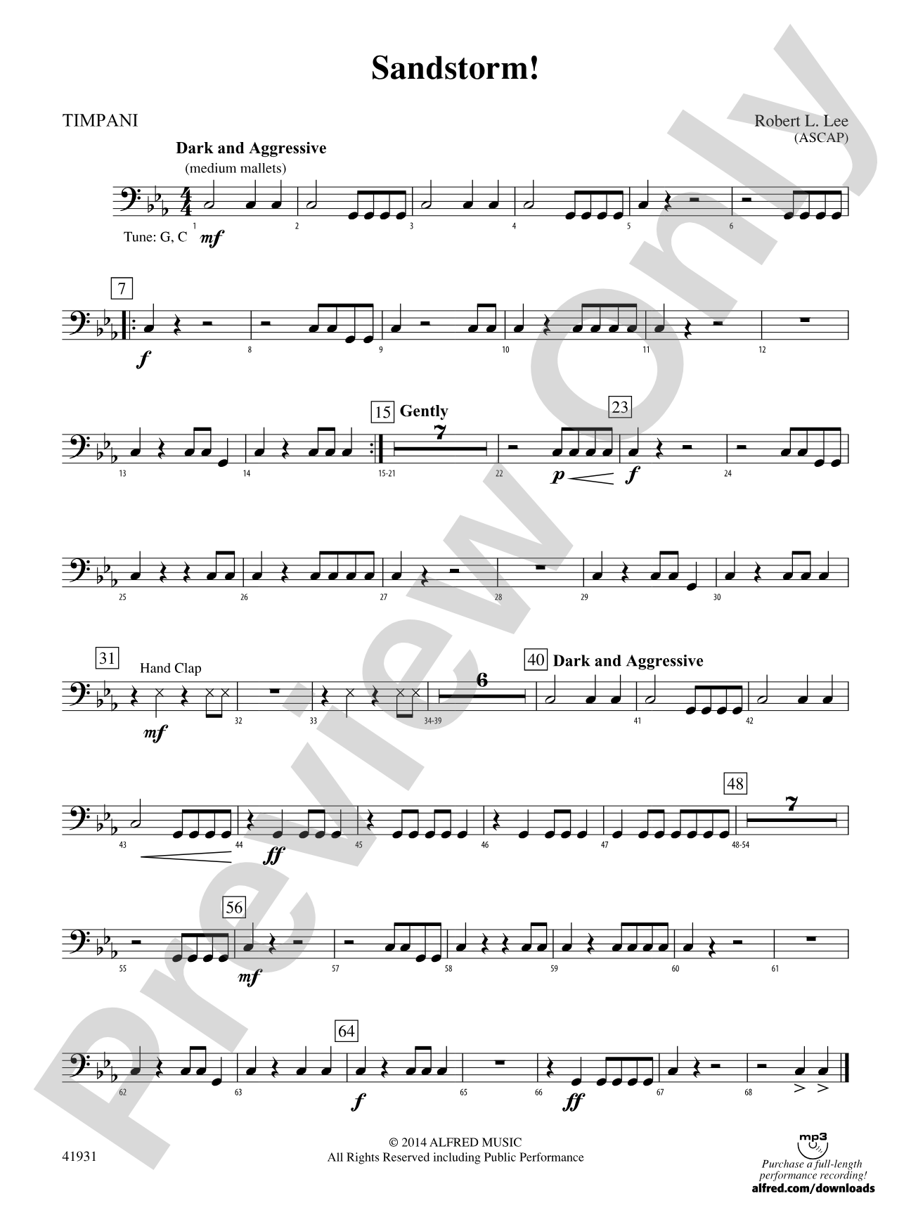 Sandstorm!: Timpani