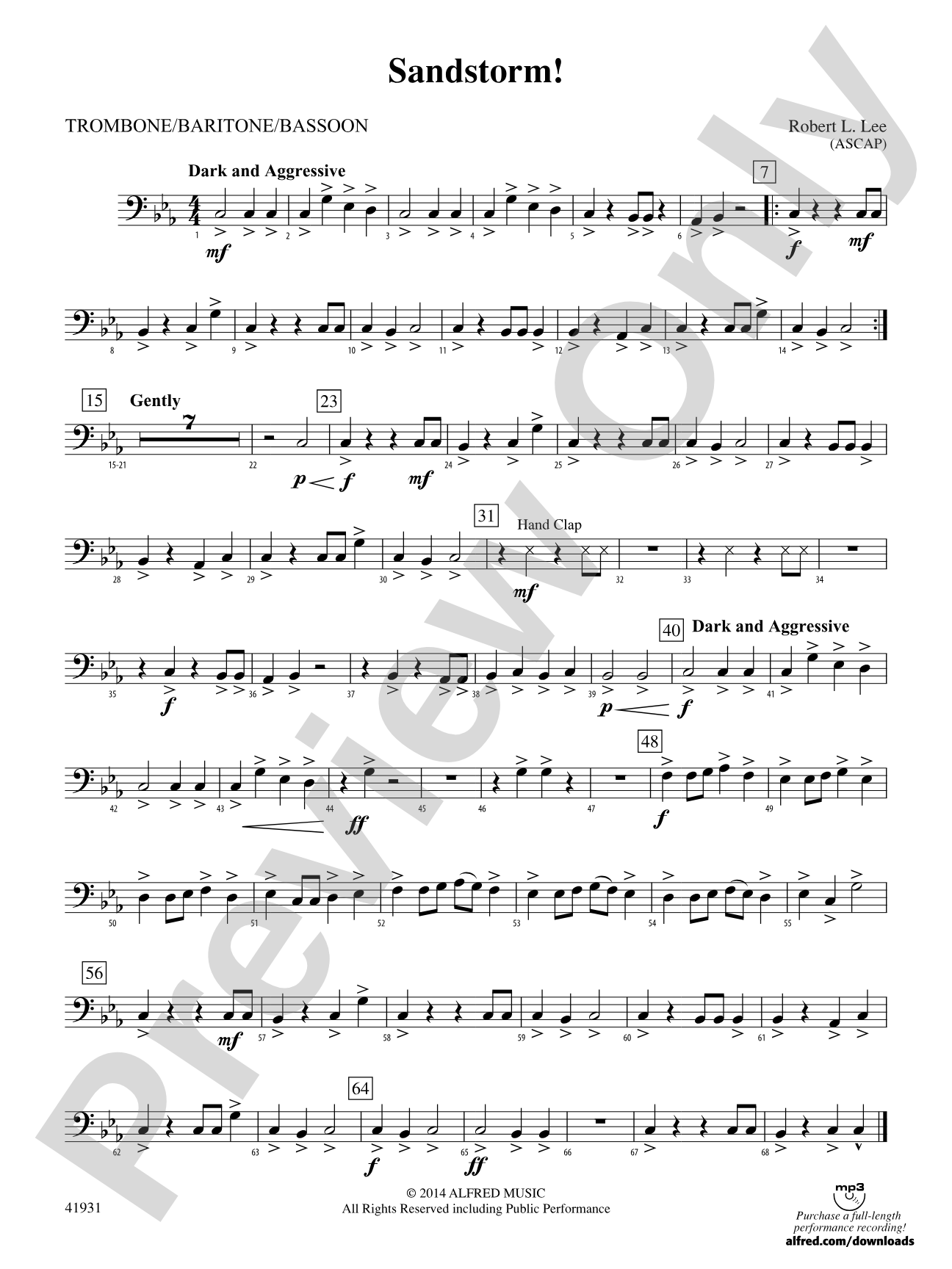 Sandstorm!: 1st Trombone