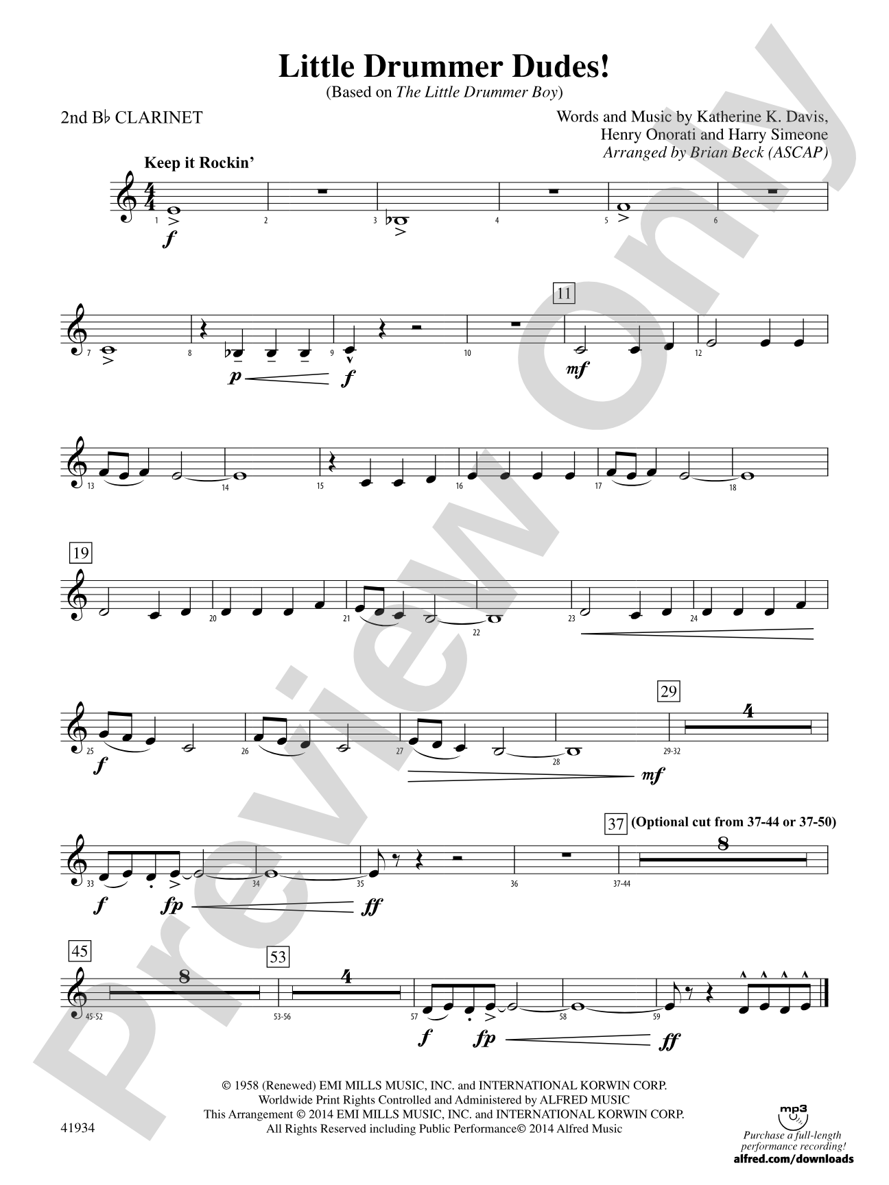 Little Drummer Dudes!: 2nd B-flat Clarinet