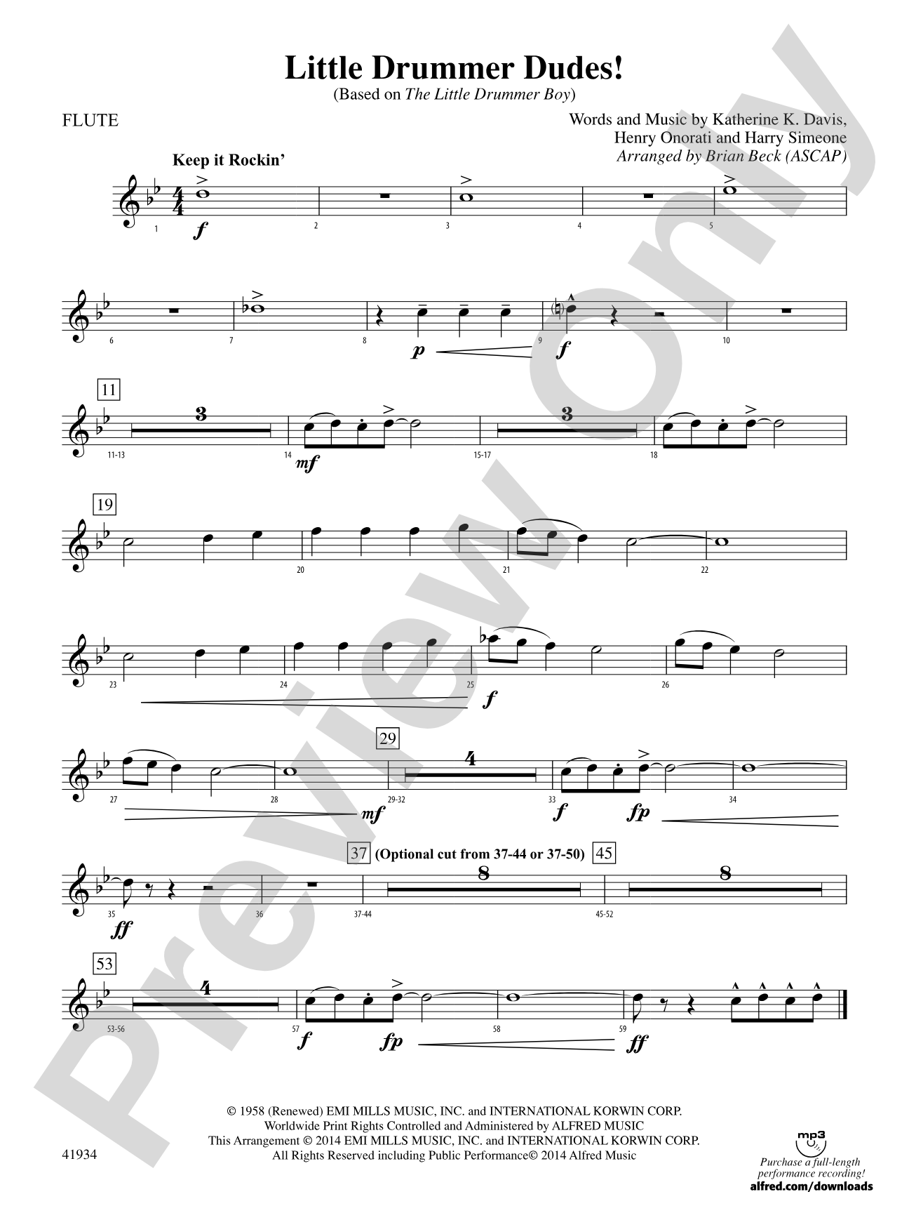 Little Drummer Dudes!: Flute