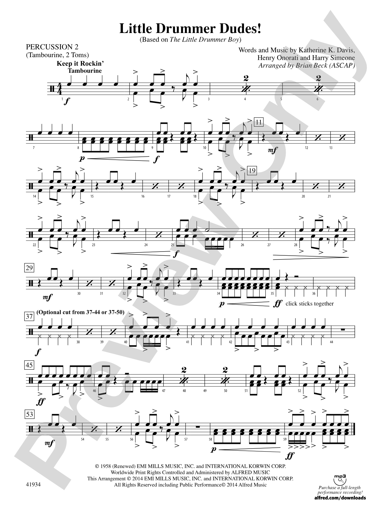 Little Drummer Dudes!: 2nd Percussion