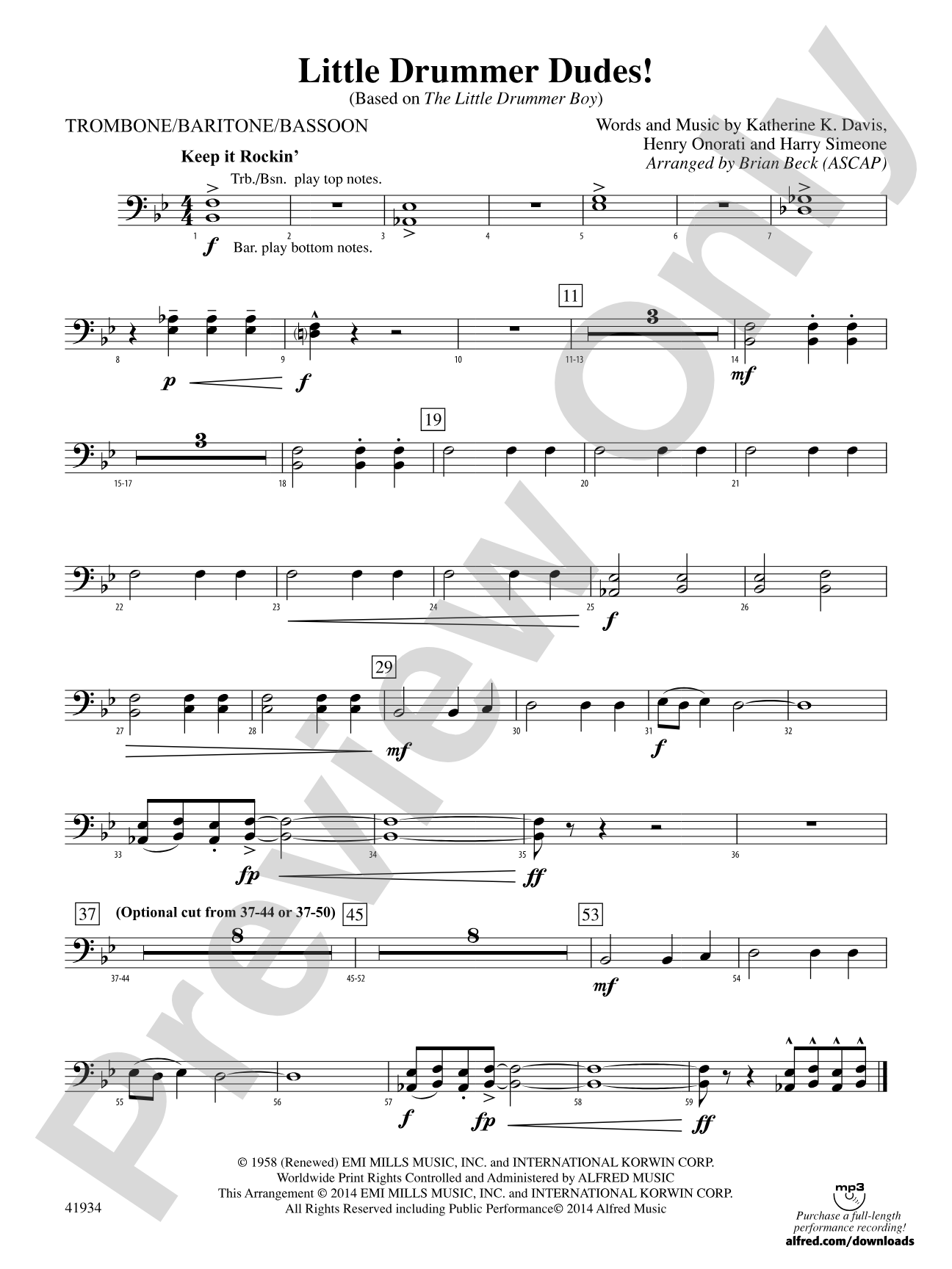 Little Drummer Dudes!: 1st Trombone