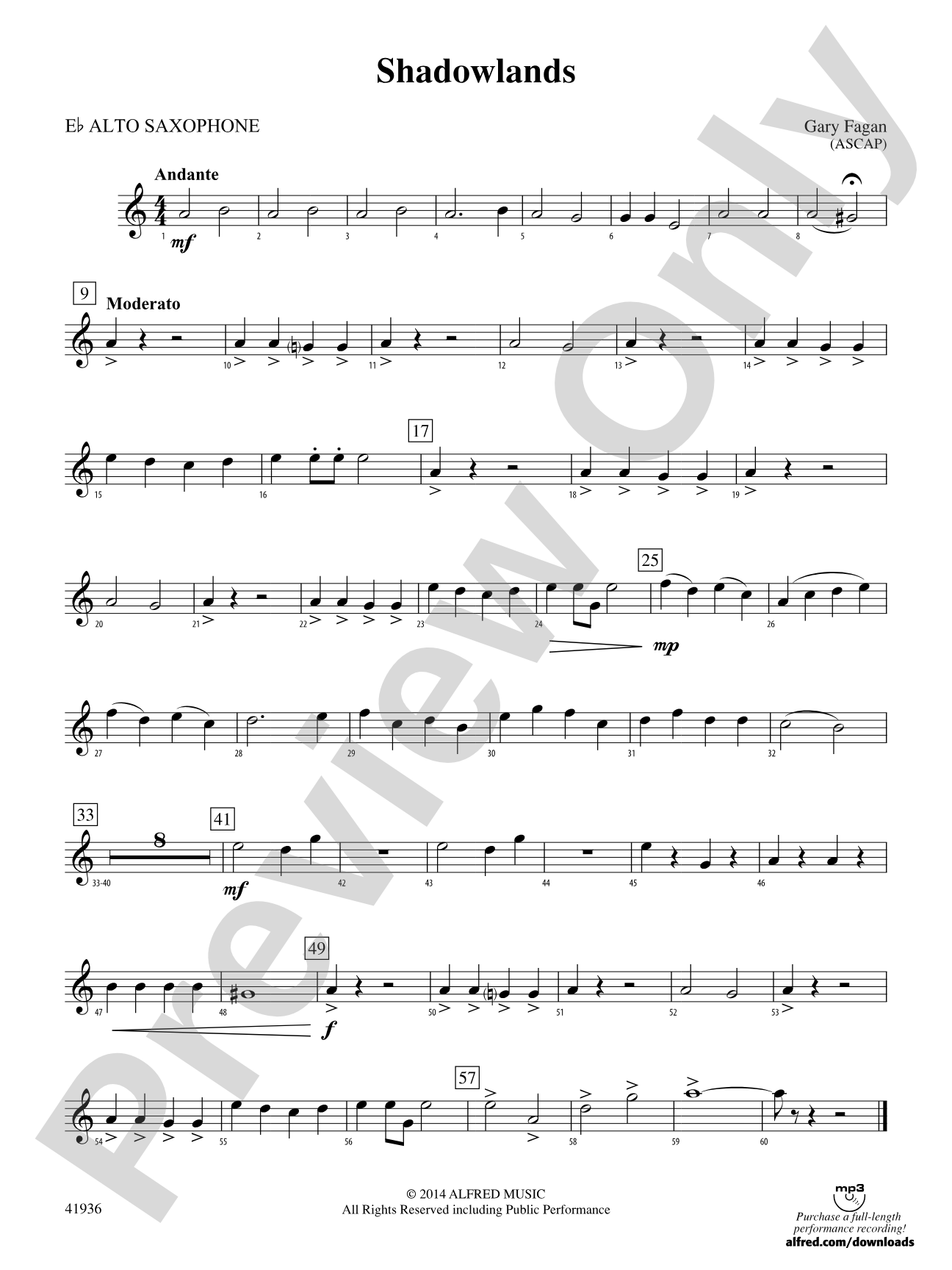 Shadowlands: E-flat Alto Saxophone