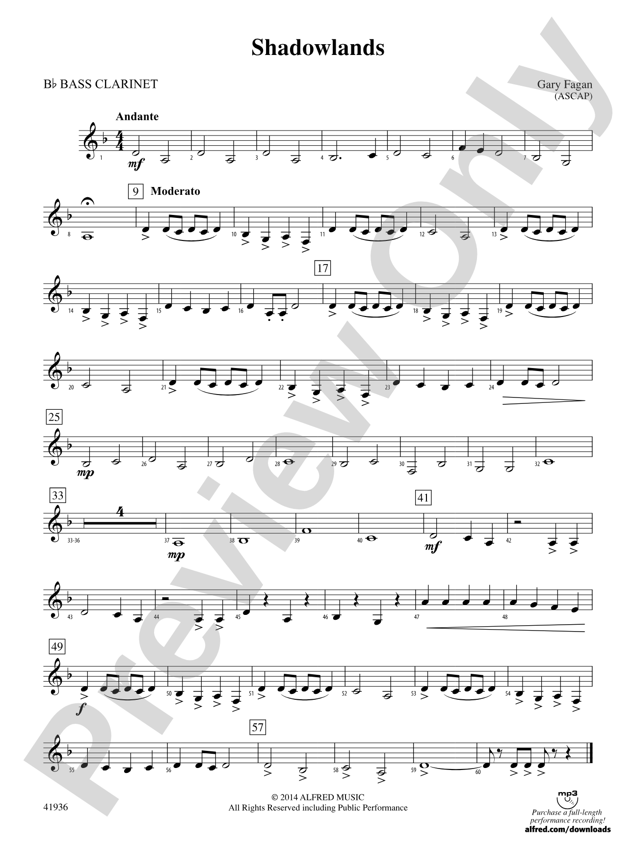 Shadowlands: B-flat Bass Clarinet