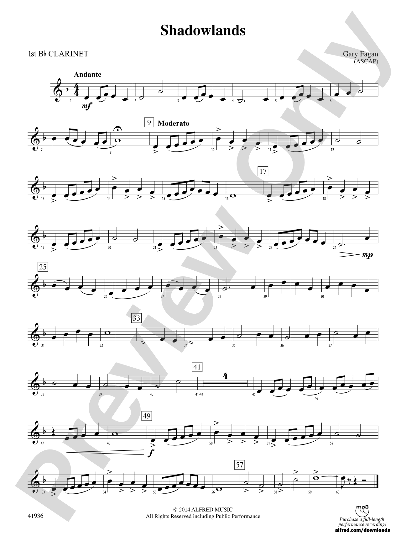 Shadowlands: 1st B-flat Clarinet