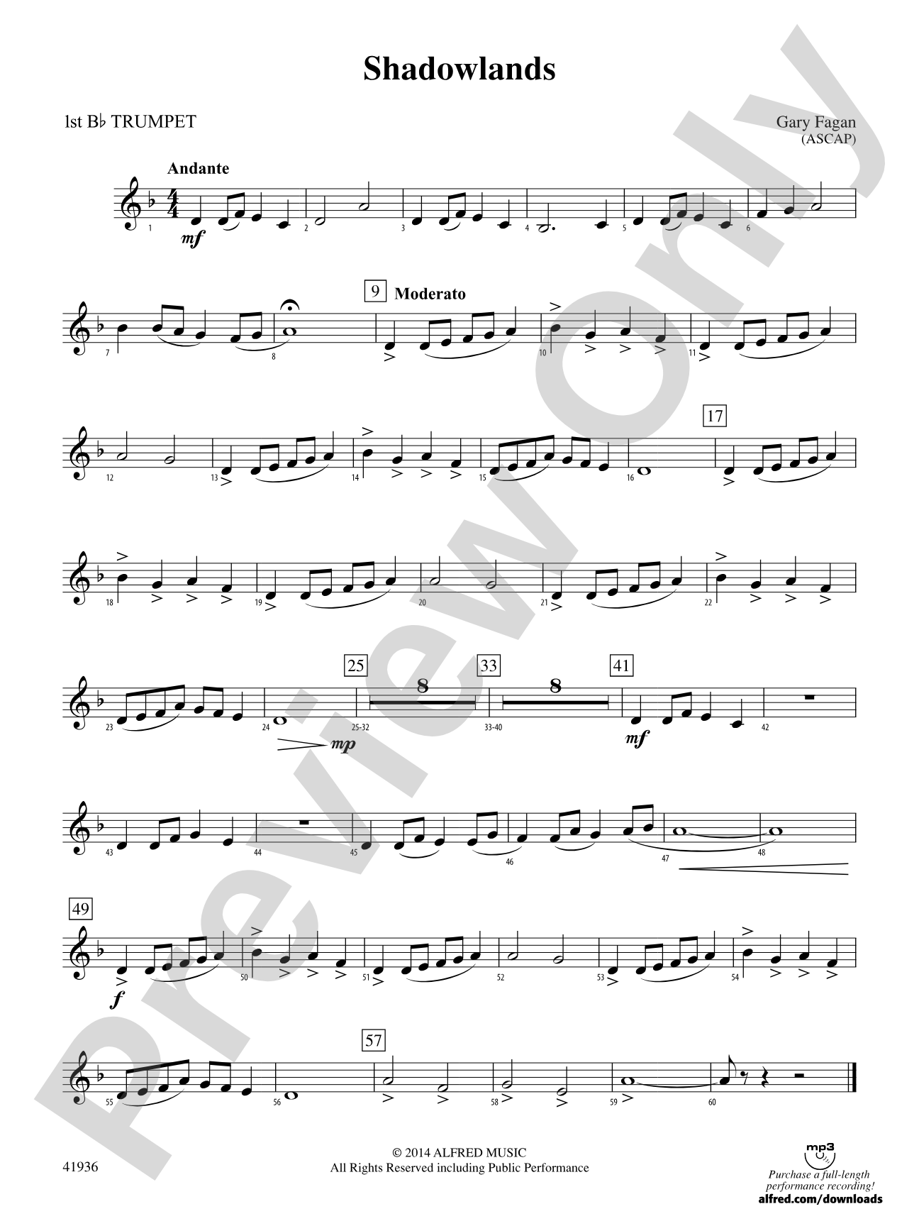 Shadowlands: 1st B-flat Trumpet