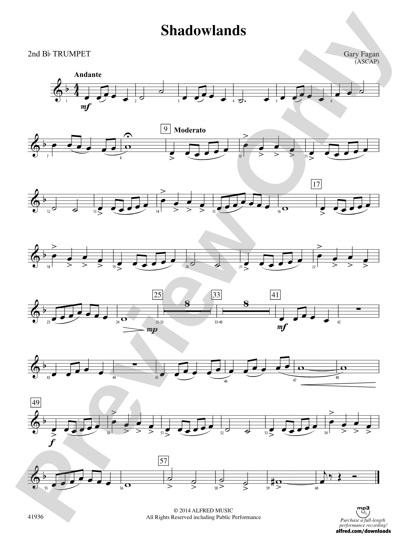 Shadowlands: 2nd B-flat Trumpet