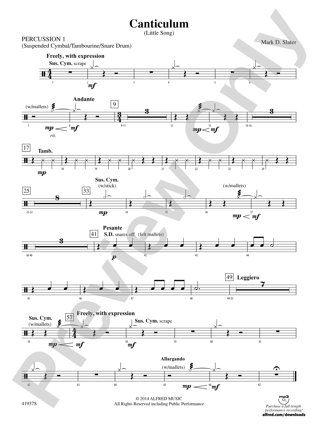 Canticulum: 1st Percussion