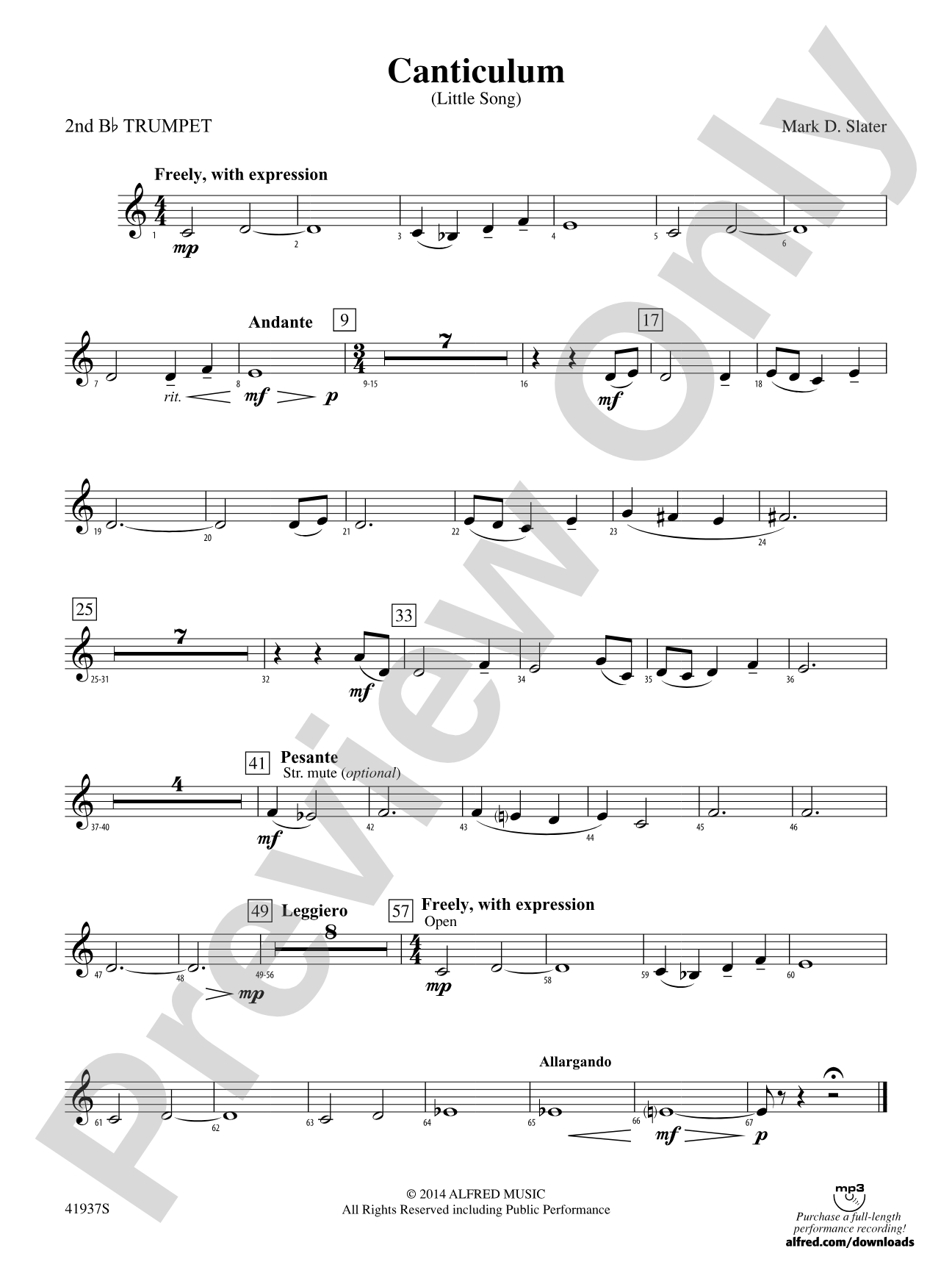 Canticulum: 2nd B-flat Trumpet