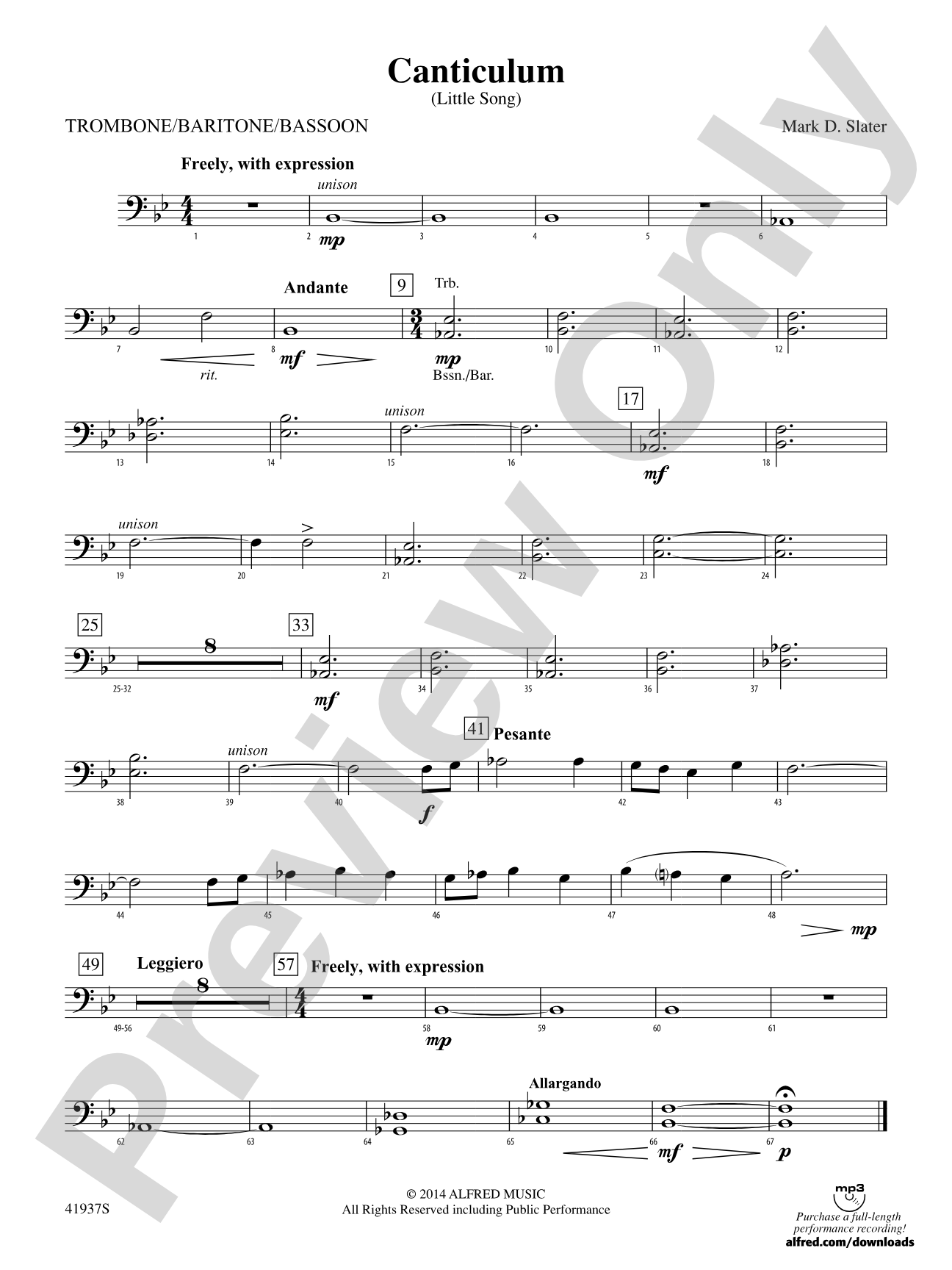 Canticulum: 1st Trombone