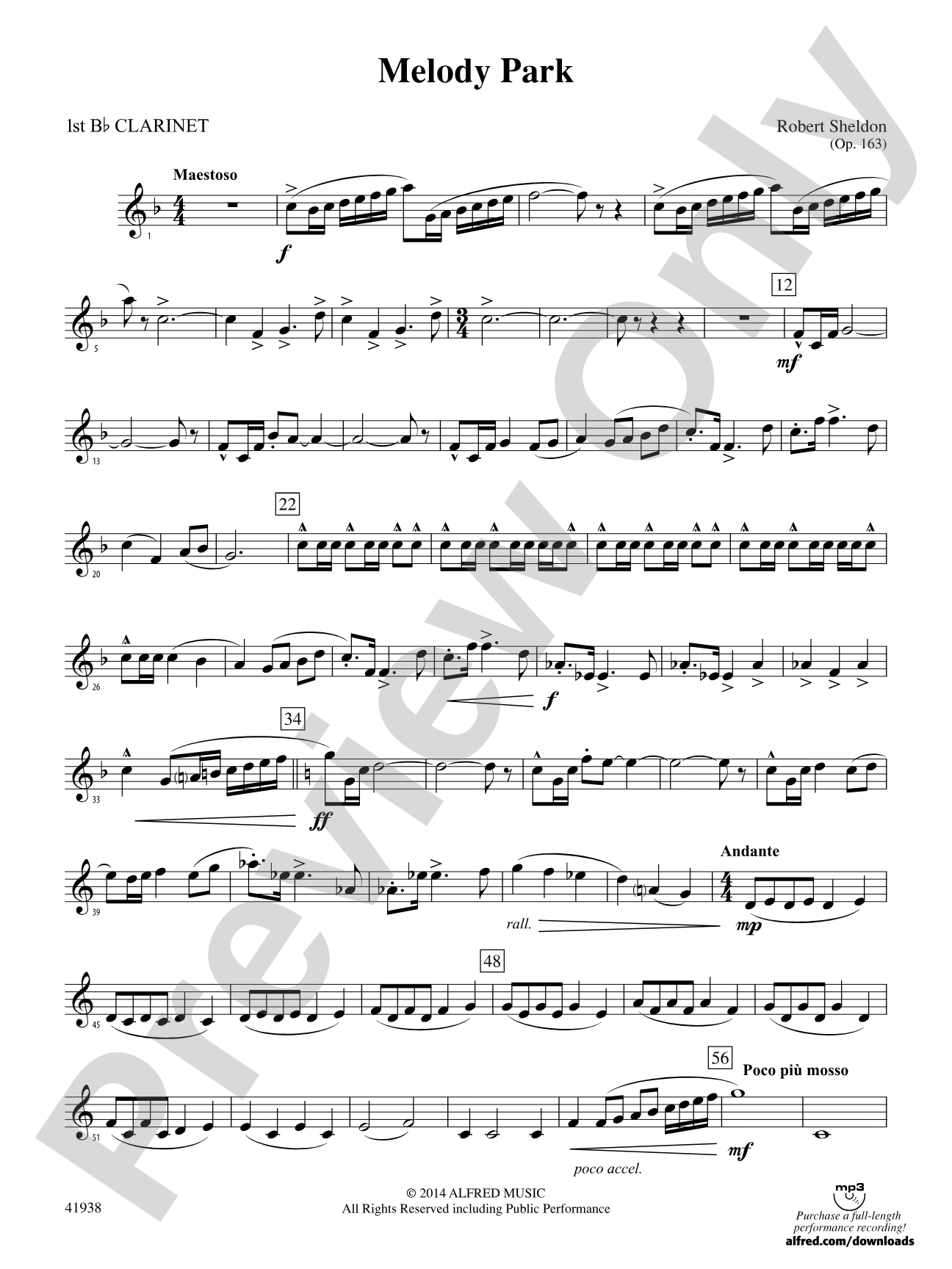 Melody Park: 1st B-flat Clarinet