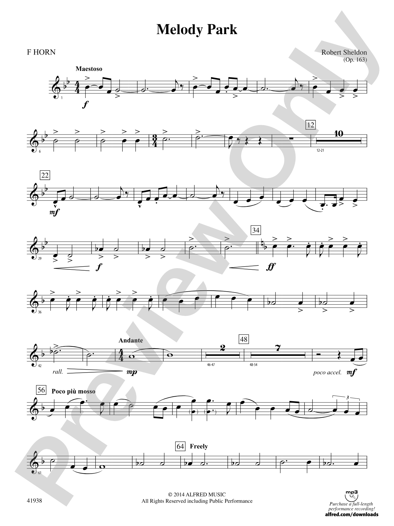 Melody Park: 1st F Horn