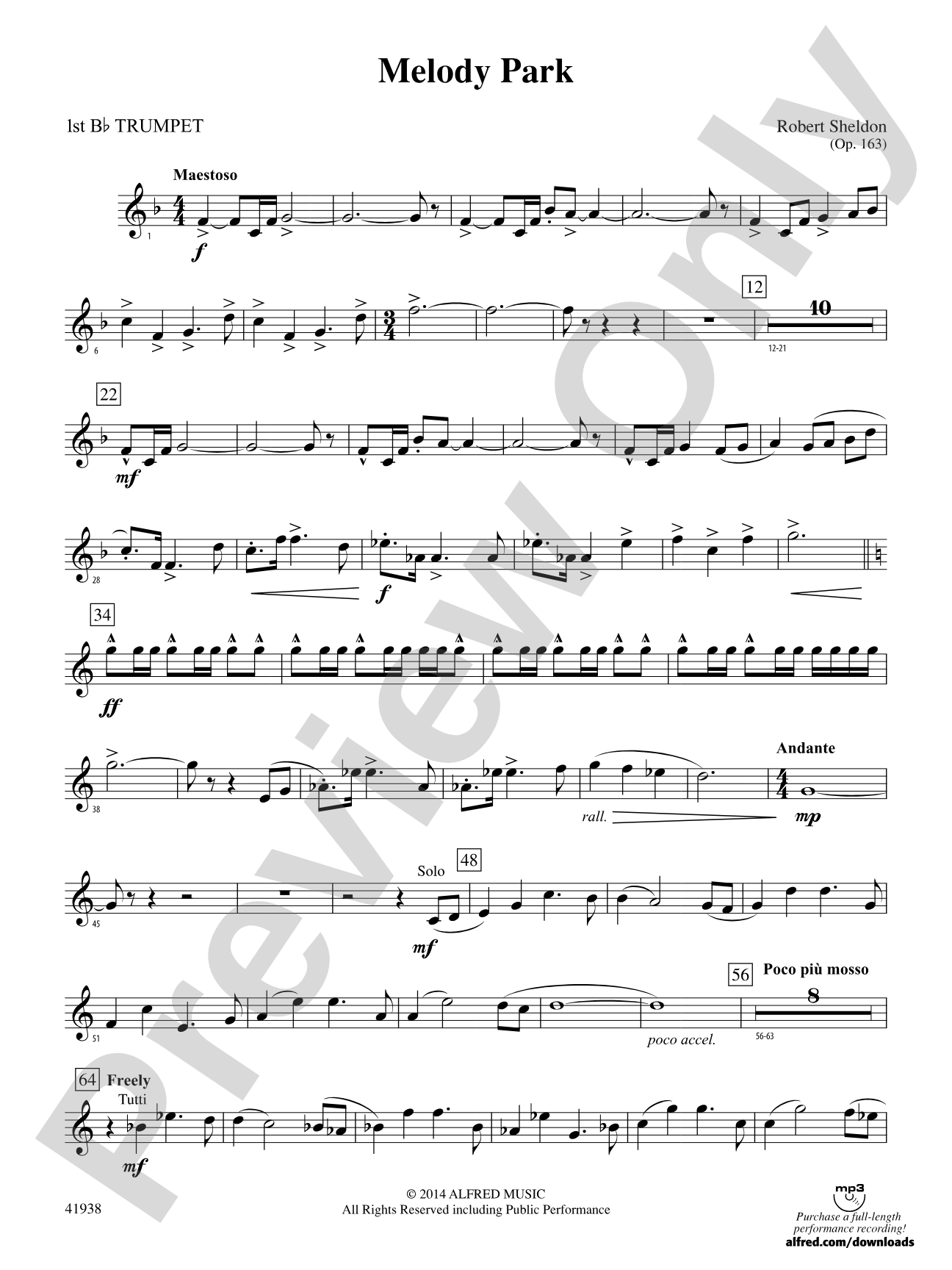 Melody Park: 1st B-flat Trumpet