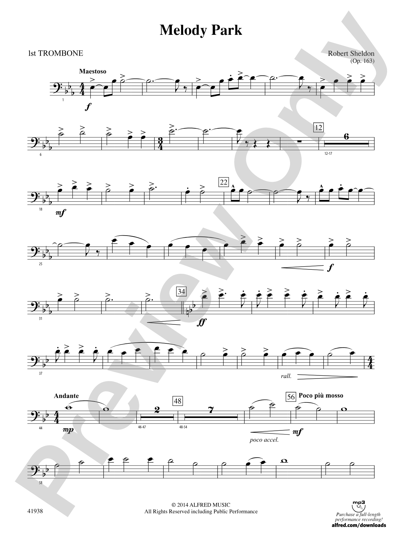 Melody Park: 1st Trombone