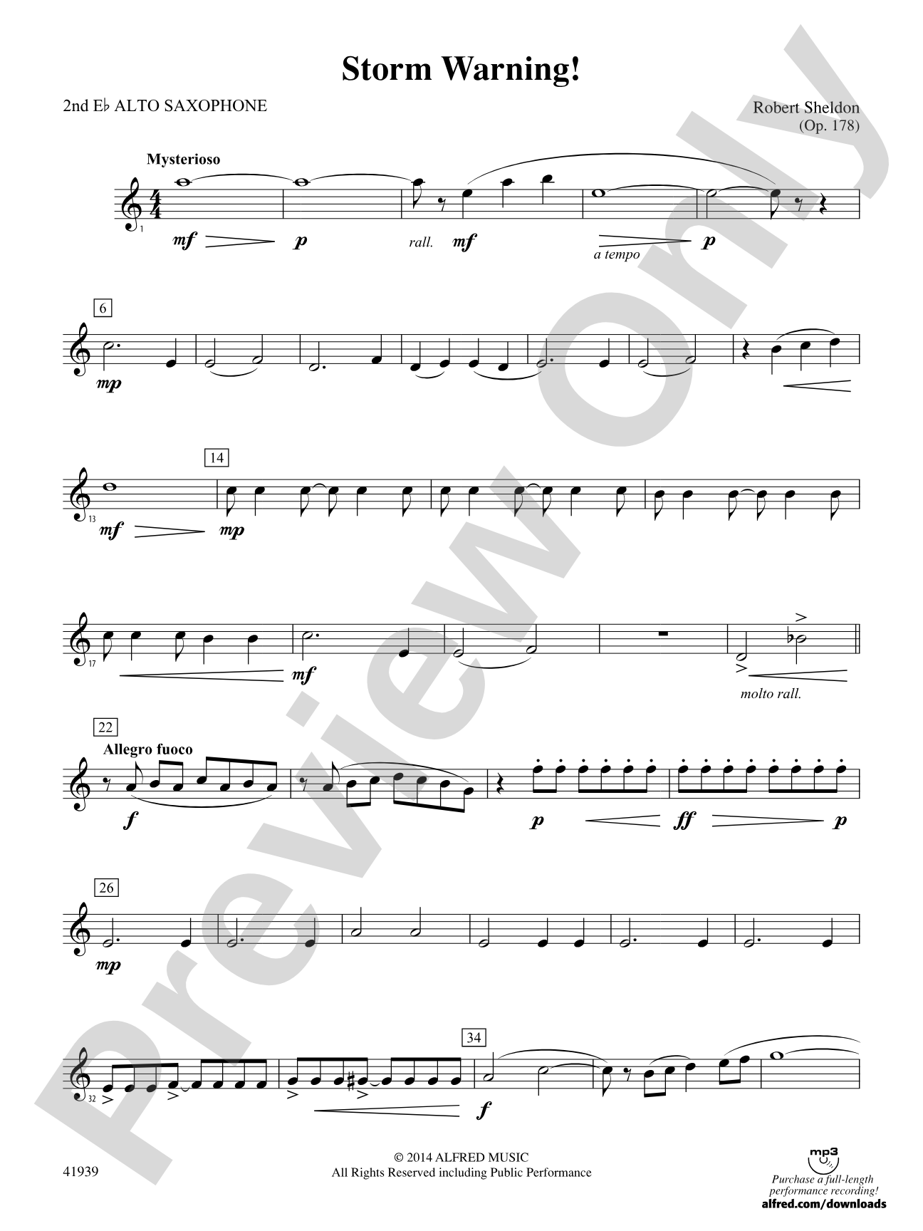 Storm Warning!: 2nd E-flat Alto Saxophone