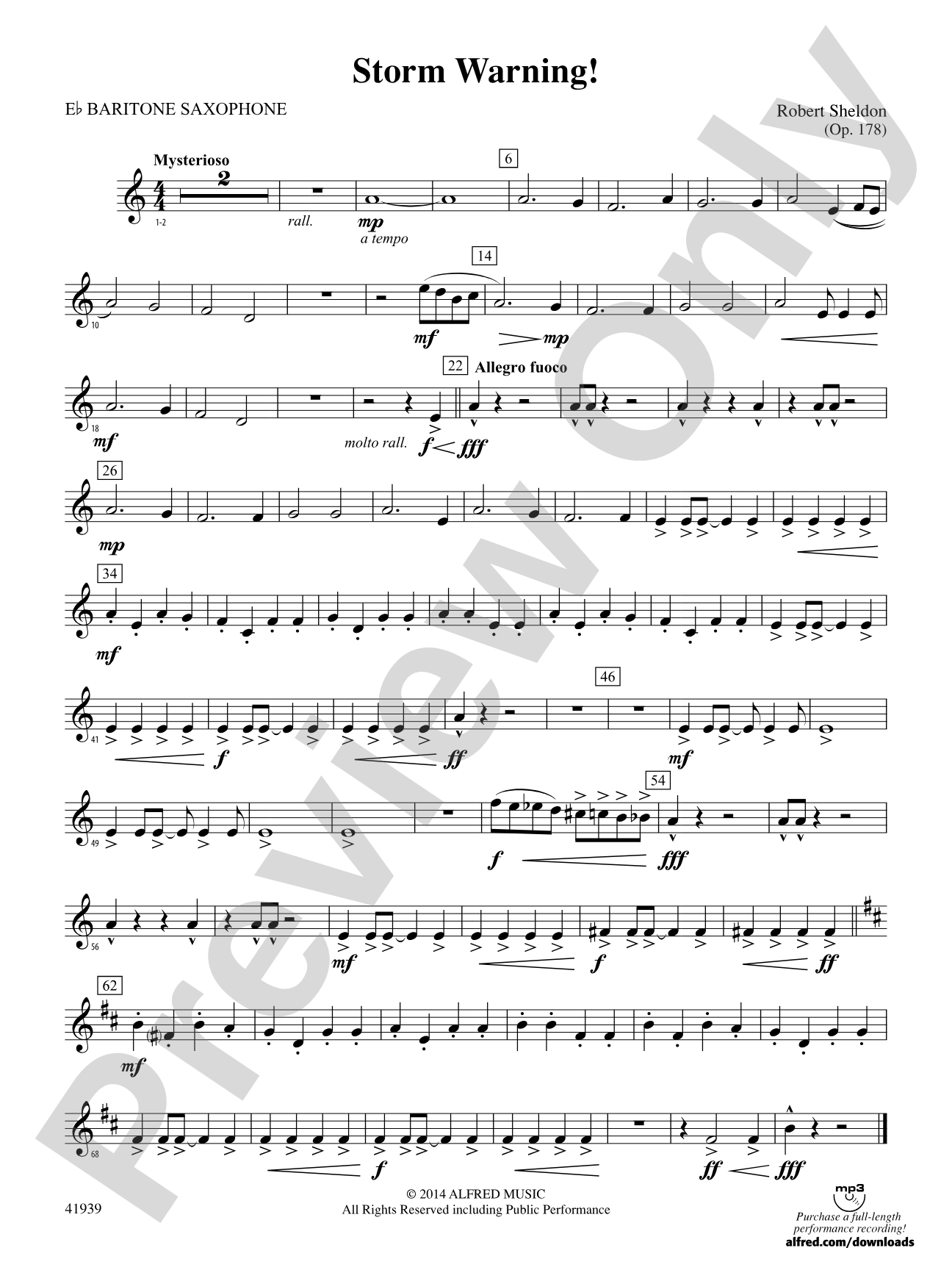 Storm Warning!: E-flat Baritone Saxophone