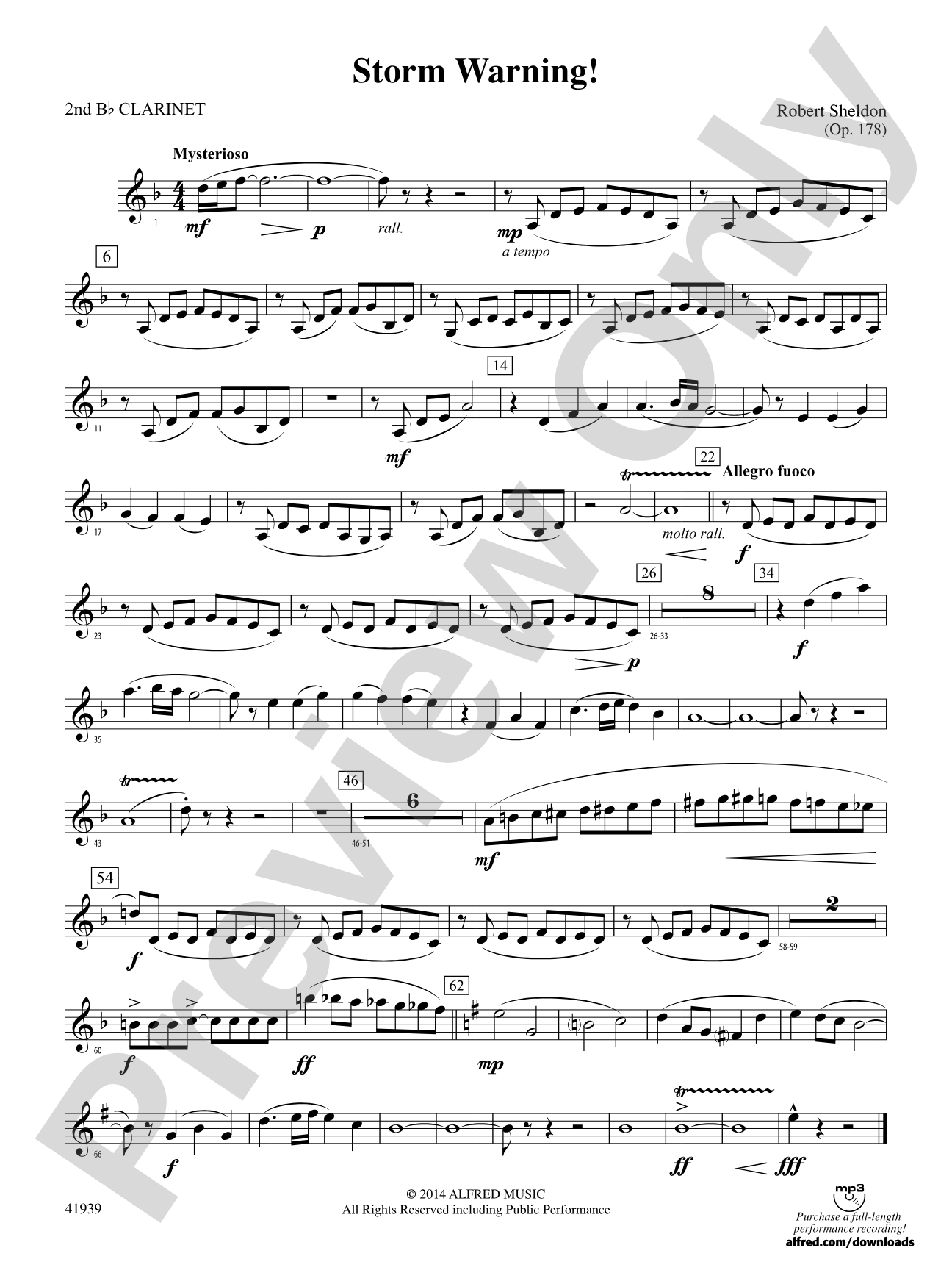 Storm Warning!: 2nd B-flat Clarinet