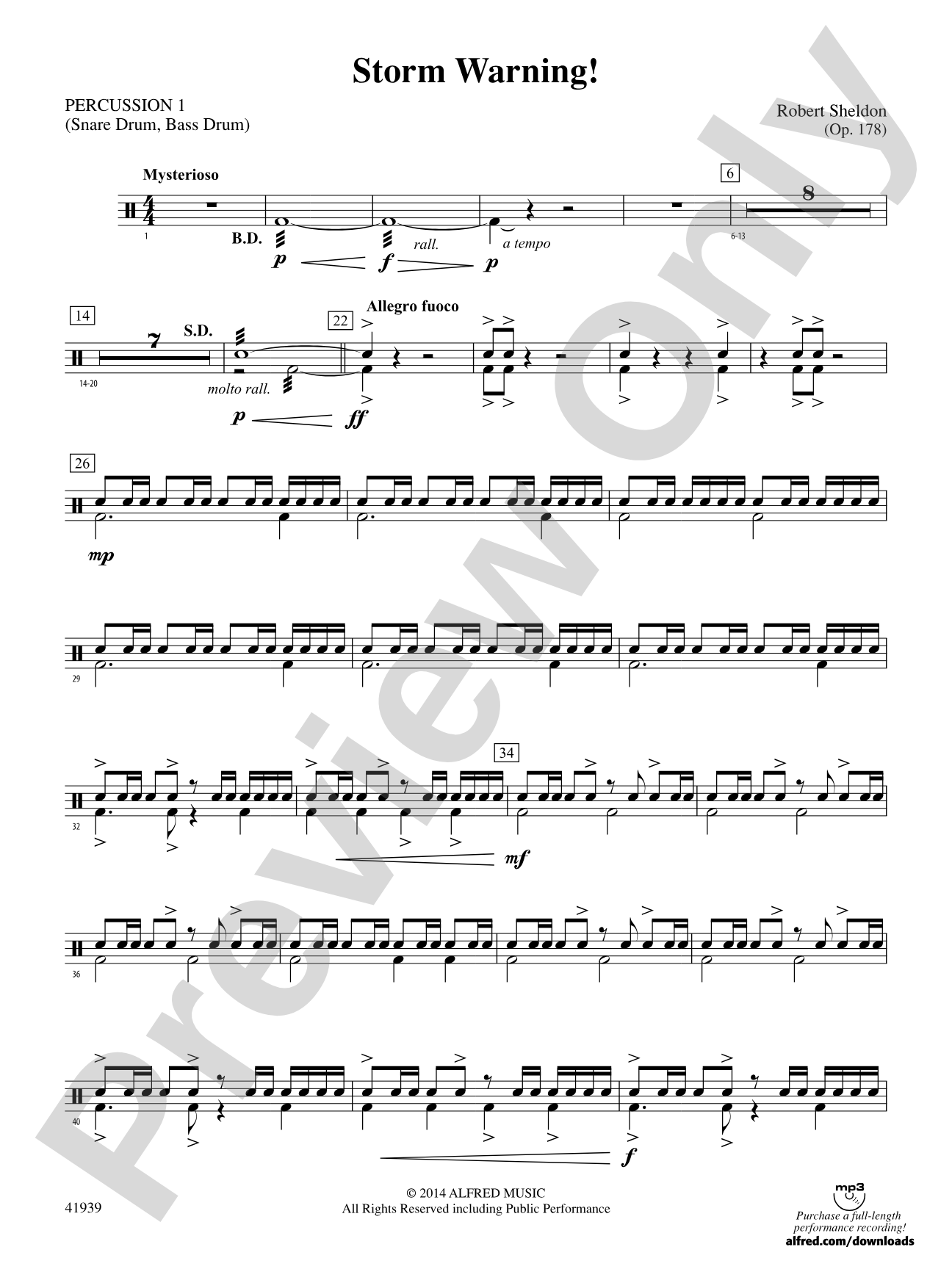 Storm Warning!: 1st Percussion